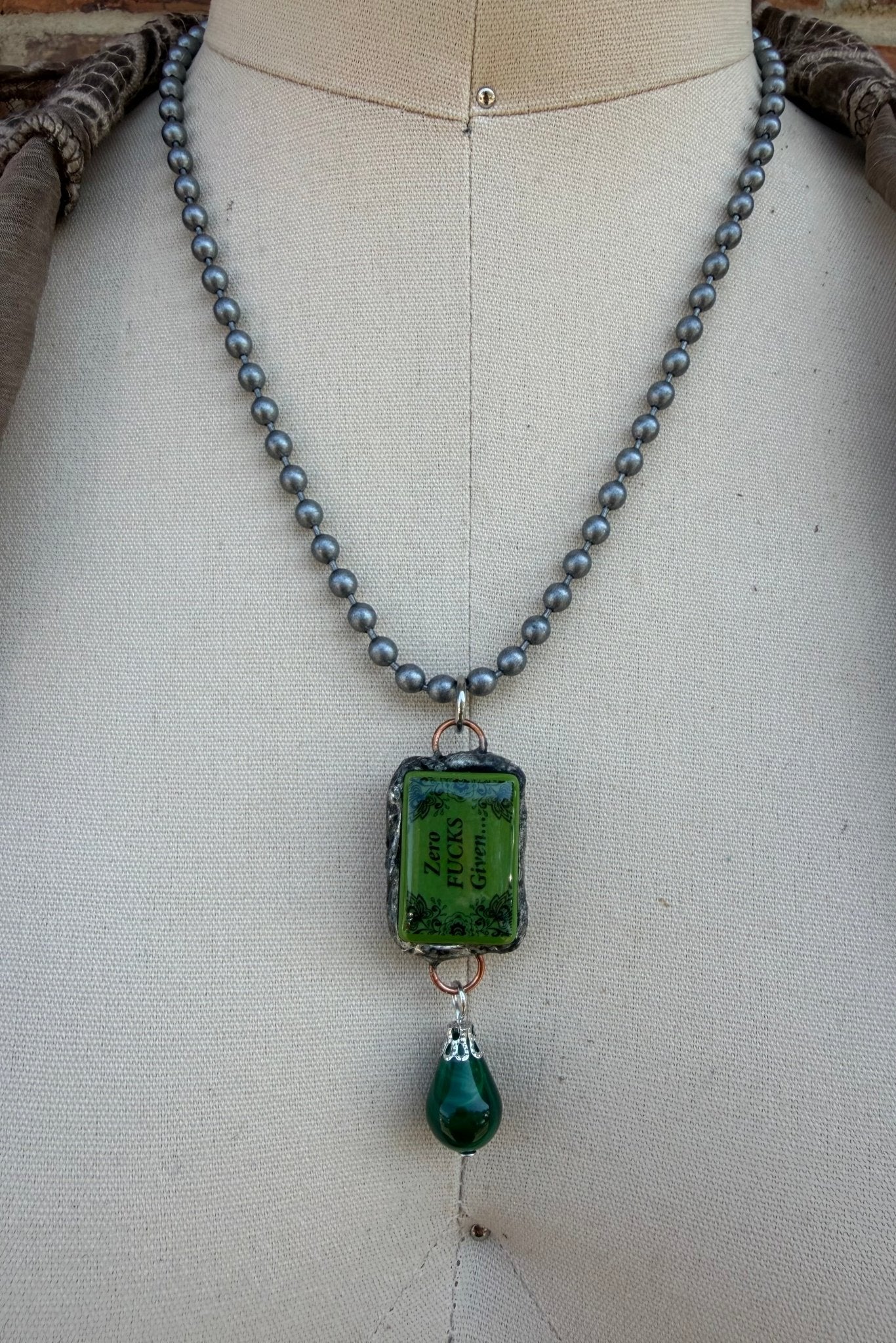Sassy Mahjong Tile Necklace Style 4 - ivyandlavyboutique Spirit Lala