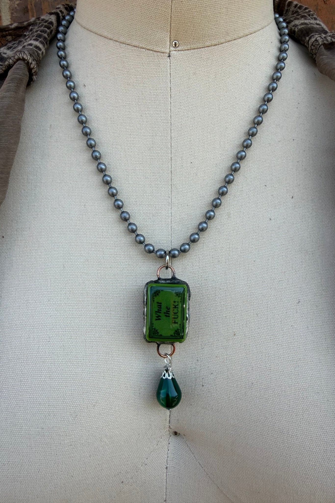 Sassy Mahjong Tile Necklace Style 9 - ivyandlavyboutique Spirit Lala