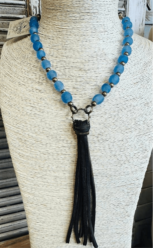 Sea Glass Tassel - ivyandlavyboutique Scooples Jewelry