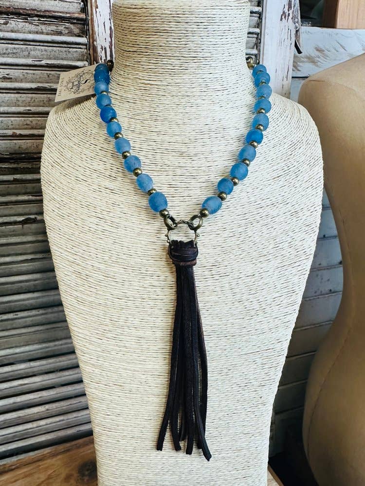 Sea Glass Tassel - ivyandlavyboutique Scooples Jewelry