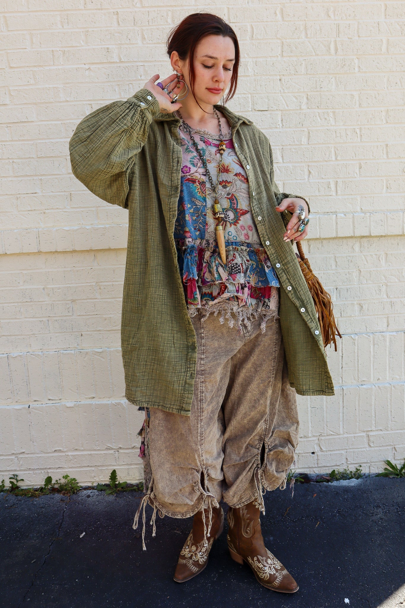 Seasons Sweetness Shirt in Olive - ivyandlavyboutique Jaded Gypsy