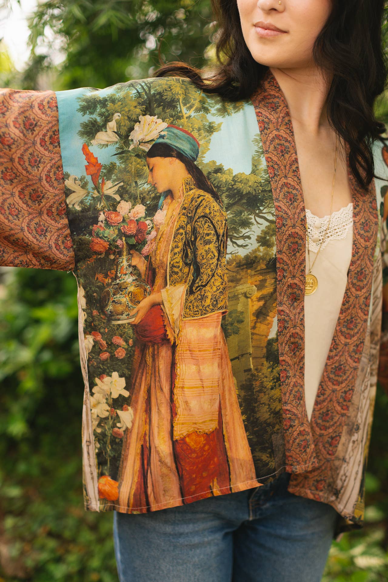 Secret Garden Pixie Duster Cropped Kimono w/ Swan - ivyandlavyboutique Market of Stars