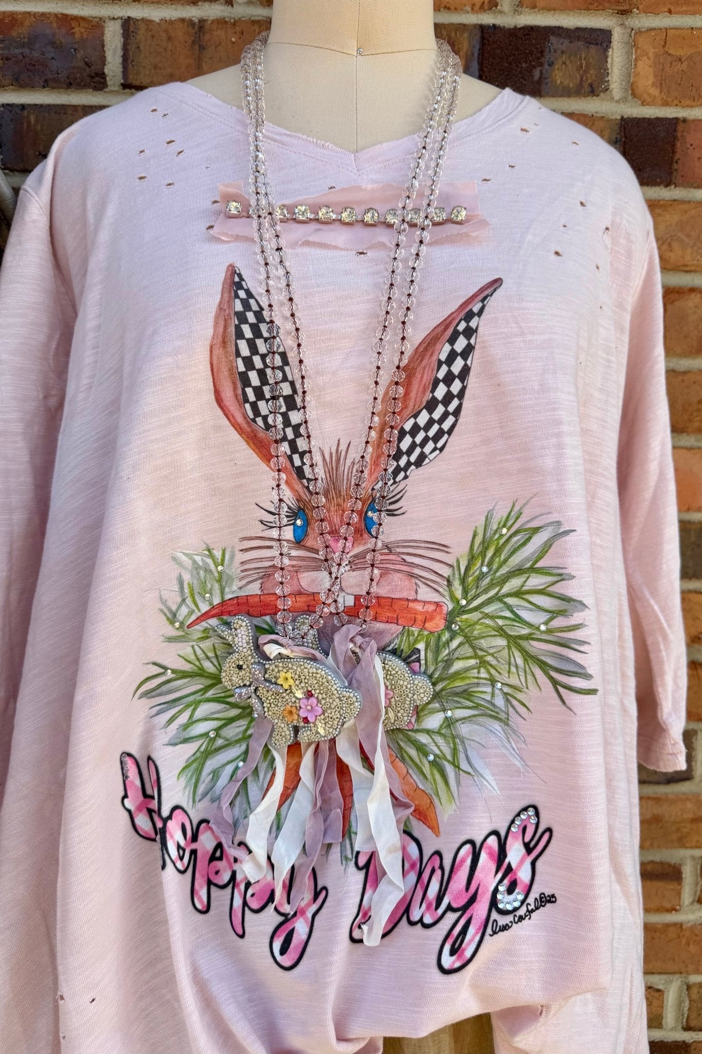 Seed Bead Bunny Necklace - ivyandlavyboutique A Rare Bird Shop