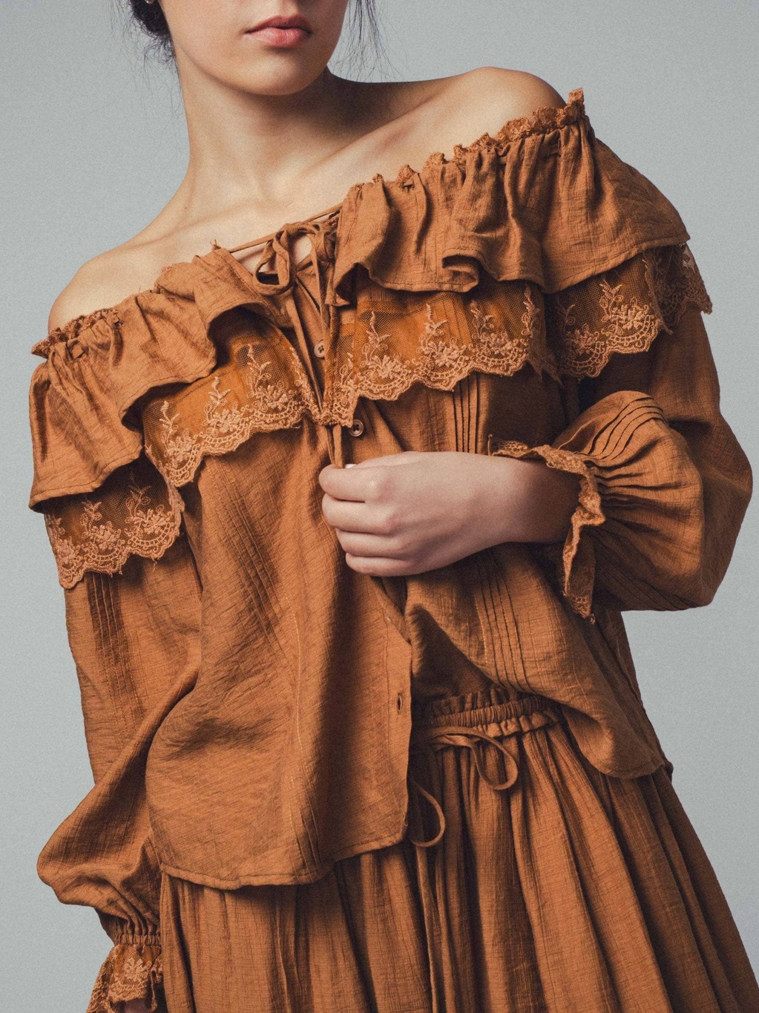 Seven Seas Lace Ruffle Blouse - ivyandlavyboutique Fashion Week