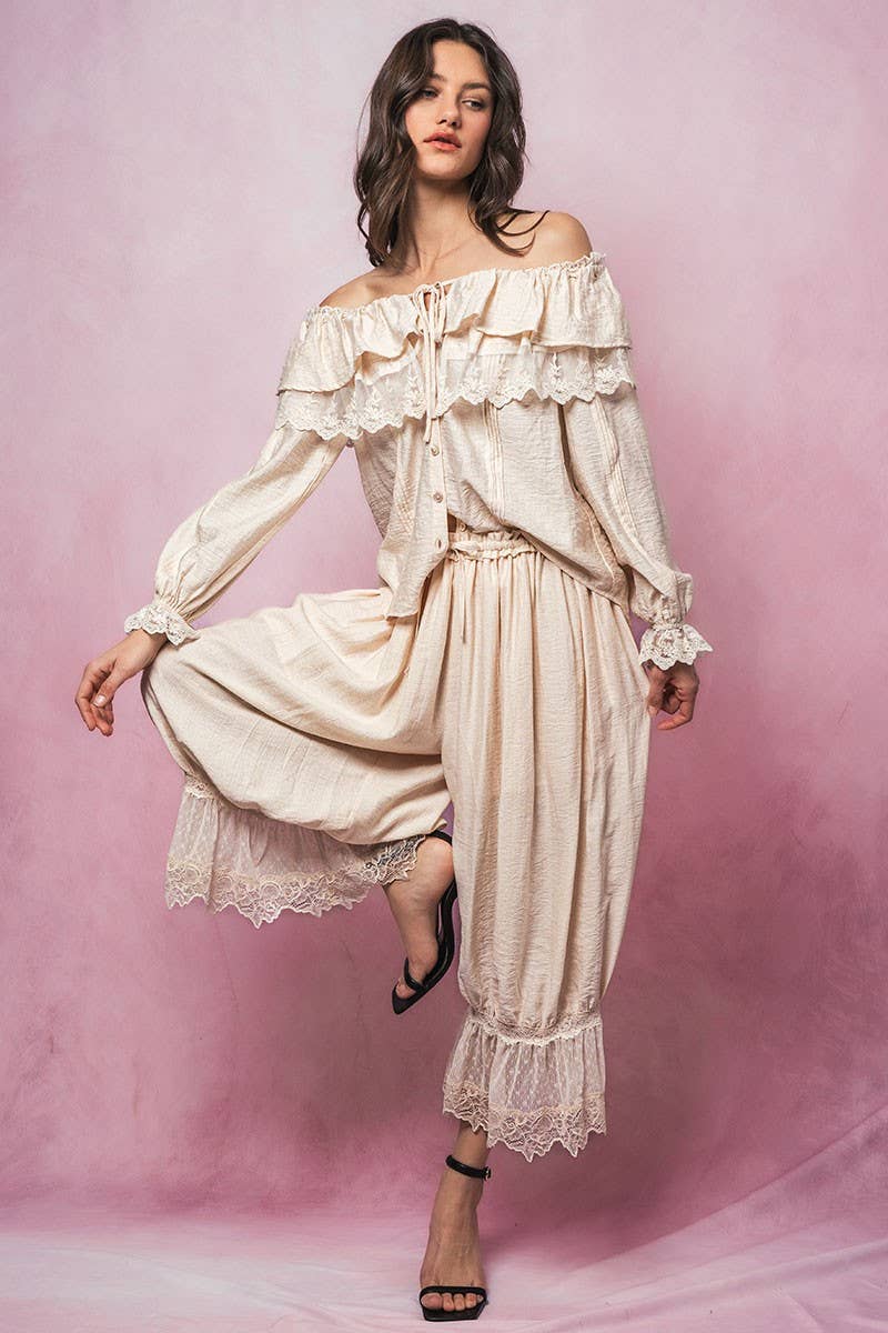 Seven Seas Lace Ruffle Blouse - ivyandlavyboutique Fashion Week