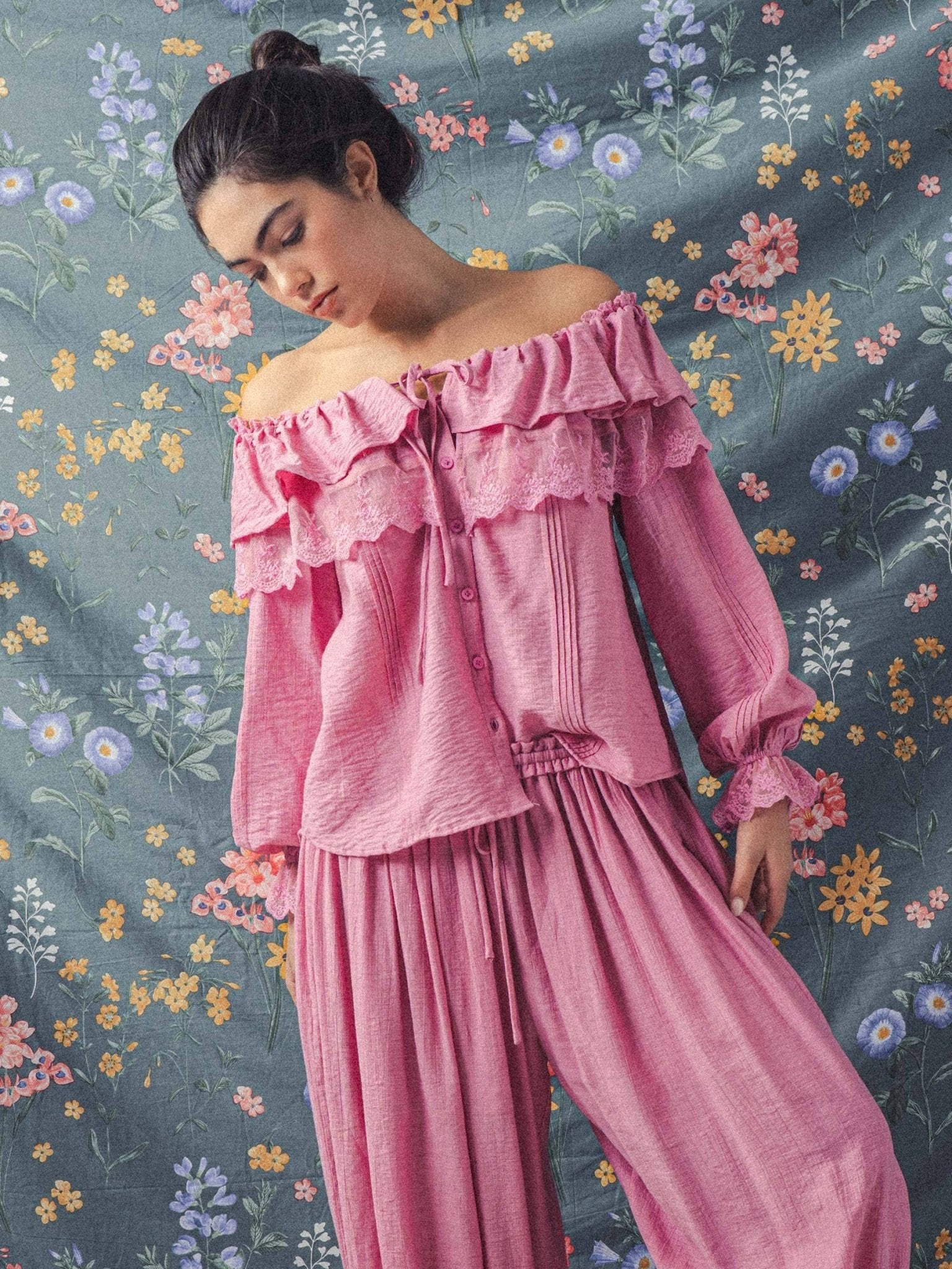 Seven Seas Lace Ruffle Blouse - ivyandlavyboutique Fashion Week