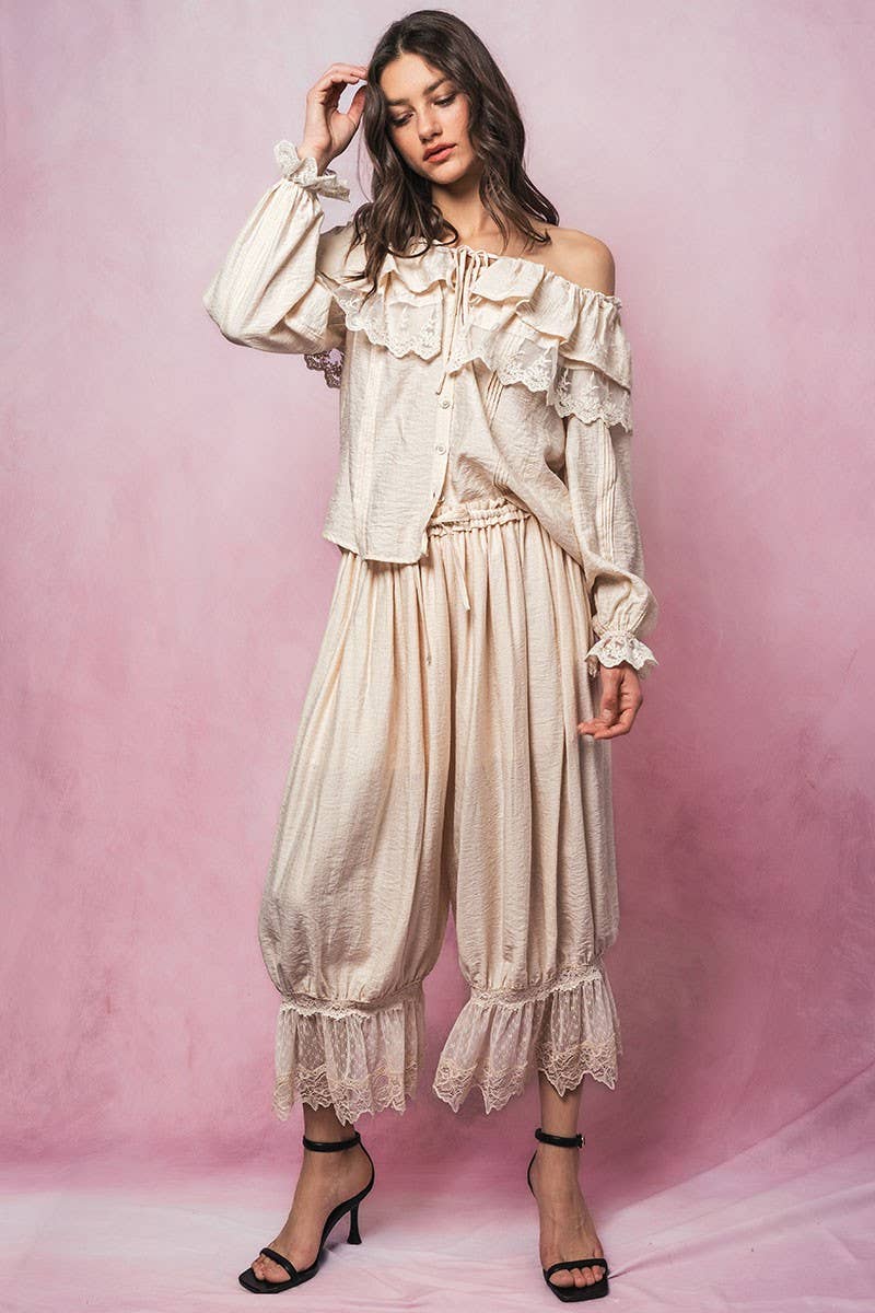Seven Seas Lace Ruffle Blouse - ivyandlavyboutique Fashion Week
