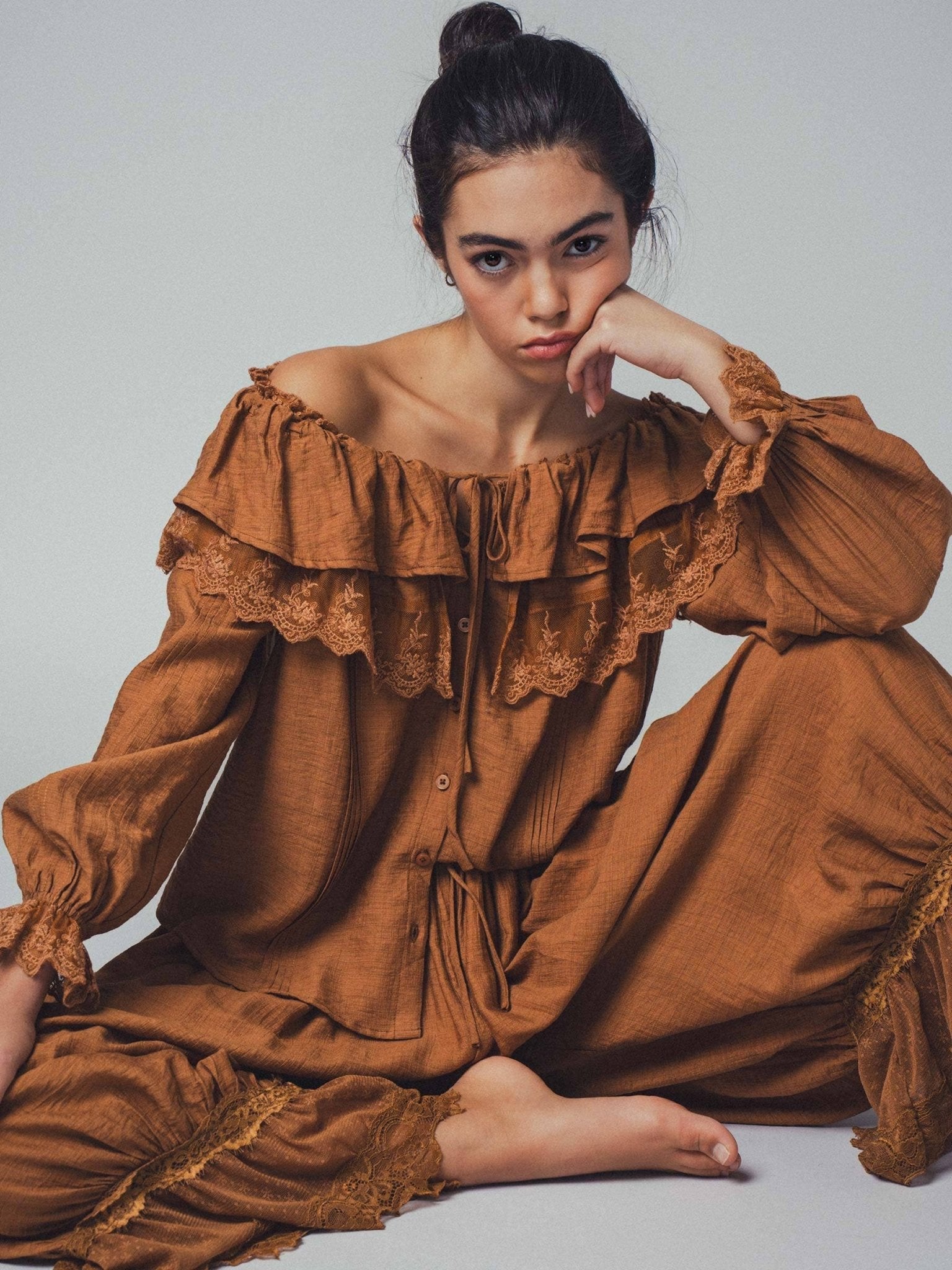 Seven Seas Lace Ruffle Blouse - ivyandlavyboutique Fashion Week