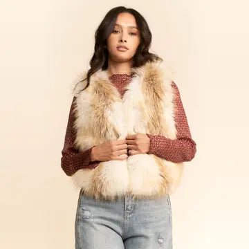 Shaggy Faux Fur Cropped Vest - Boho Wanderlust Boutique Davi & Dani