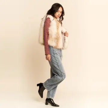 Shaggy Faux Fur Cropped Vest - Boho Wanderlust Boutique Davi & Dani