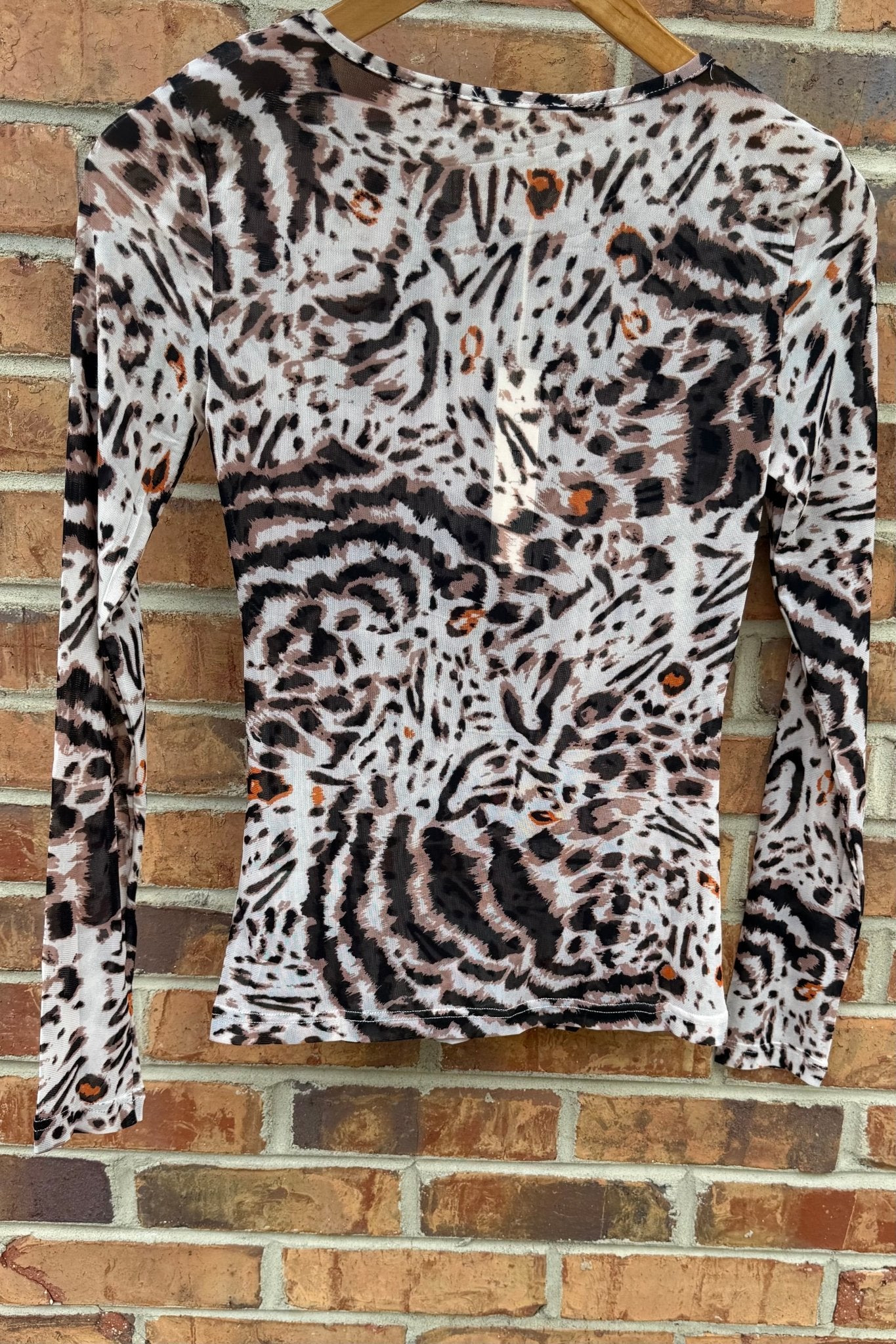 Sheer Layering Top in Cream/Taupe - ivyandlavyboutique Love Stitch