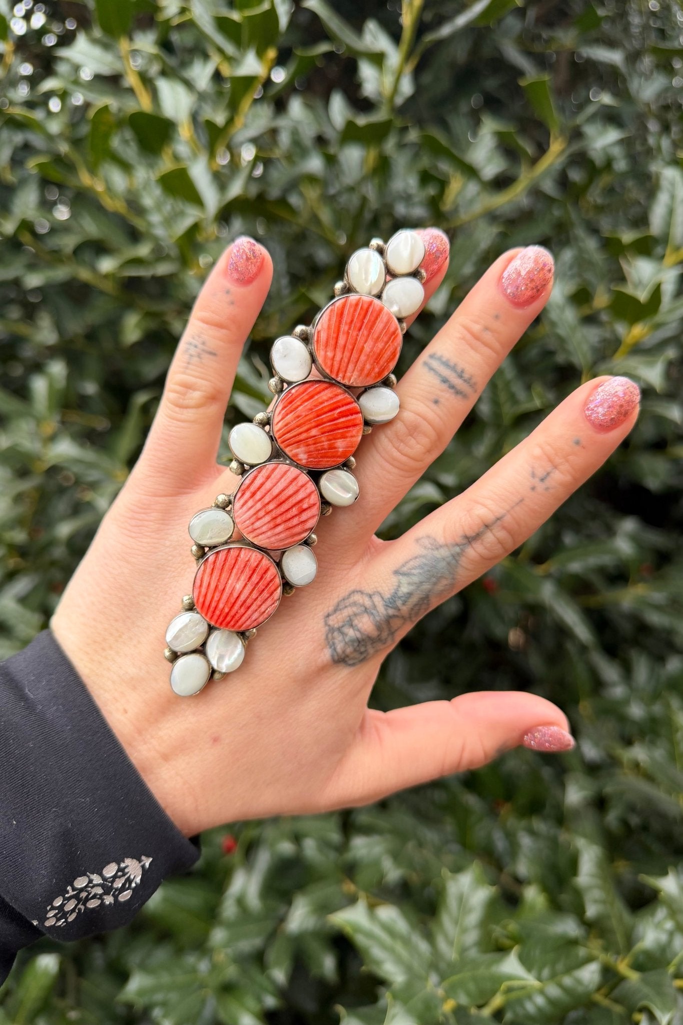 Shell Circles Ring w/ Pearl - ivyandlavyboutique ivyandlavyboutique