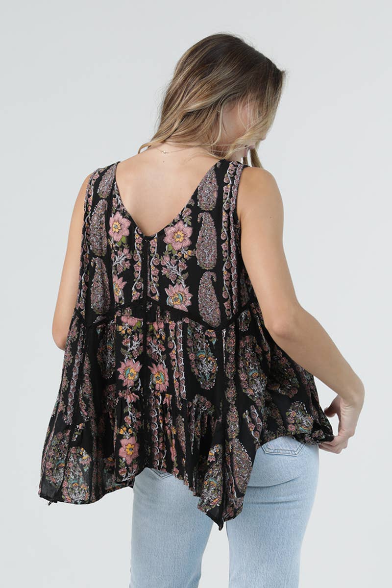 Shelly Printed Simple Cami - ivyandlavyboutique ANGIE