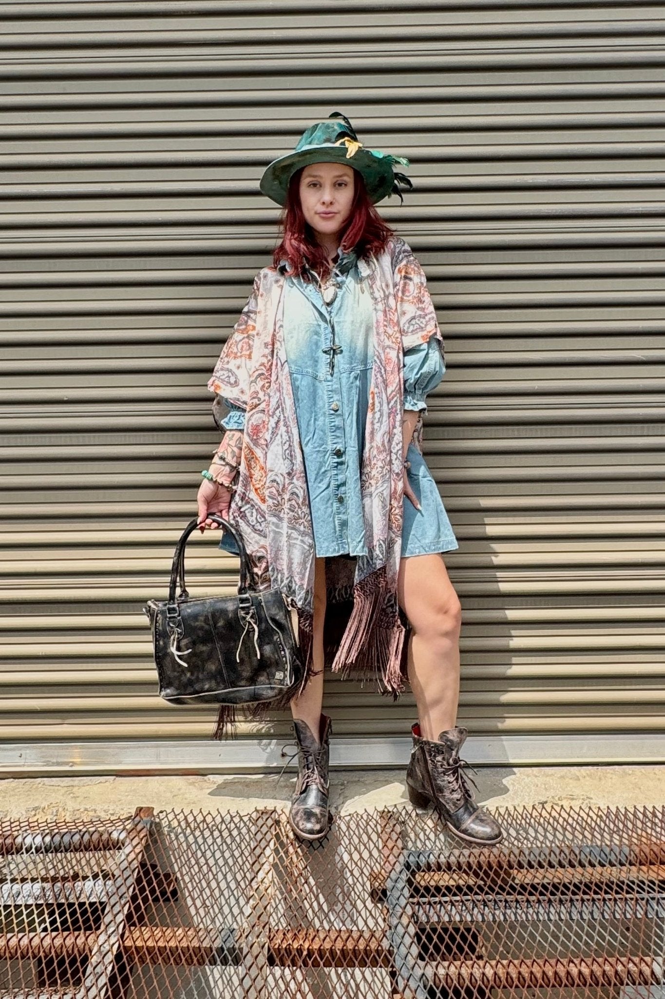 She’s a Gem Denim Long Sleeve Dress - ivyandlavyboutique Vervet