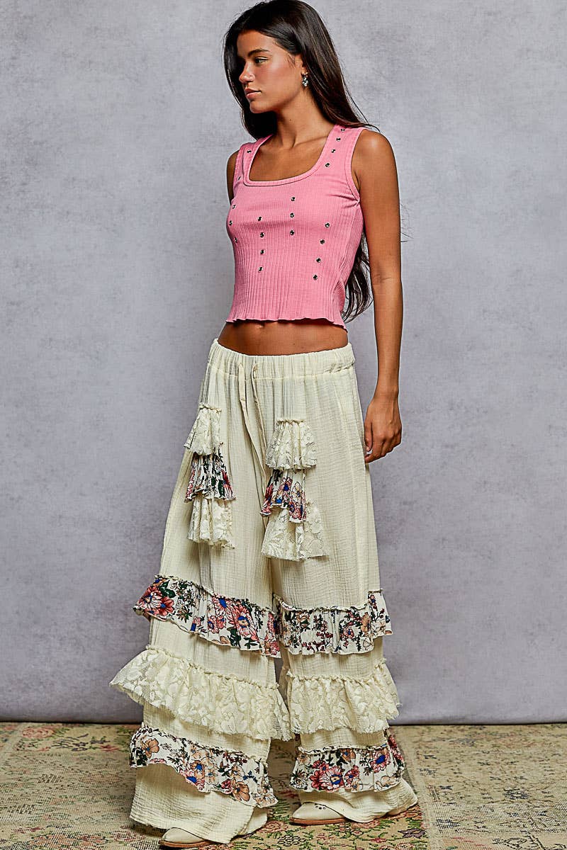 She’s Got Sass Ruffle Leg Pant - ivyandlavyboutique Pol Clothing