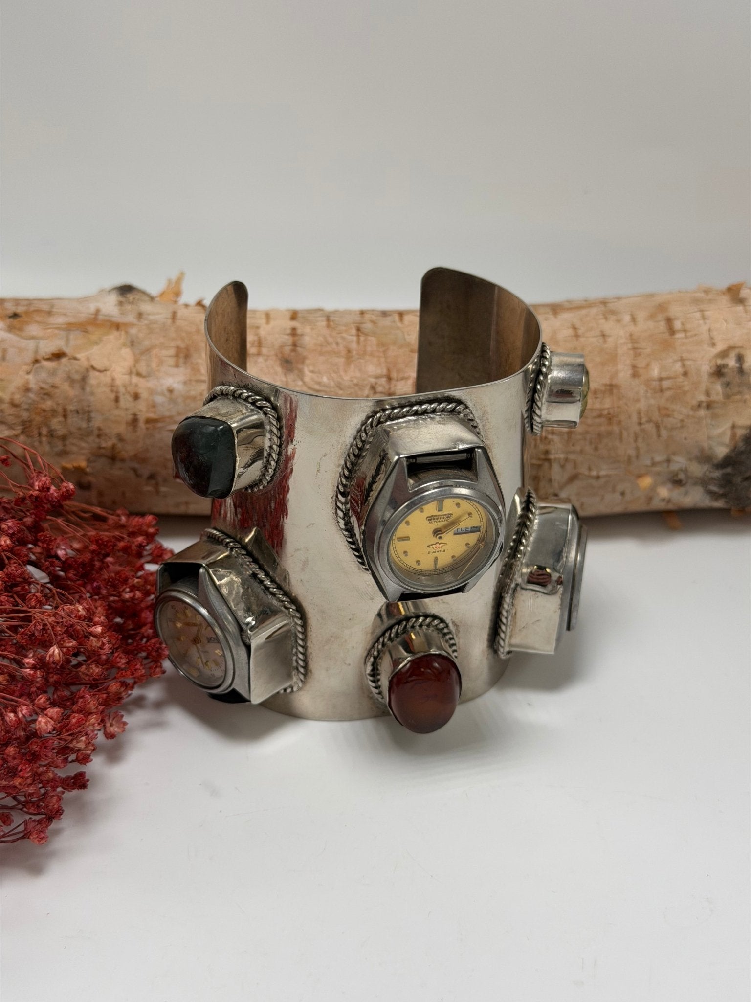 She’s Never Late 8 Piece Watch Cuff - ivyandlavyboutique ivyandlavyboutique