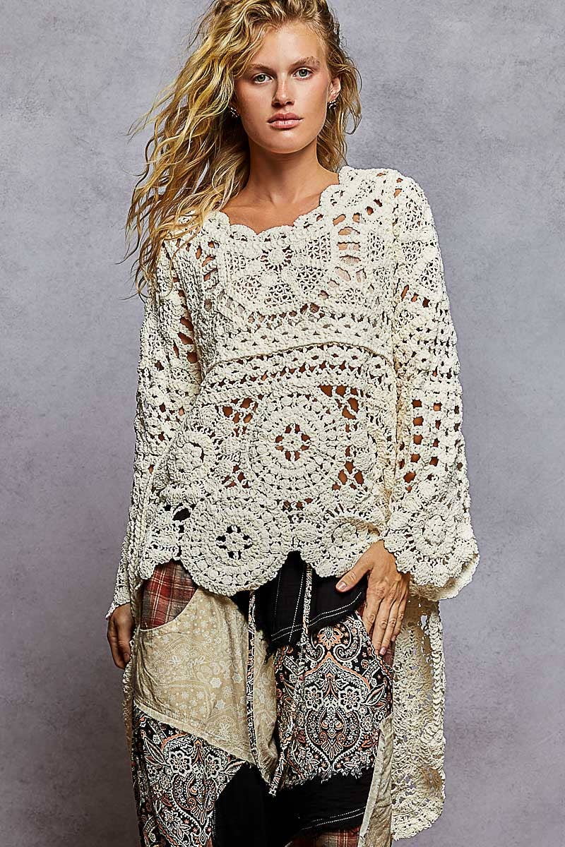 She’s Sunshine Chenille Hi Lo Knit - ivyandlavyboutique Pol Clothing