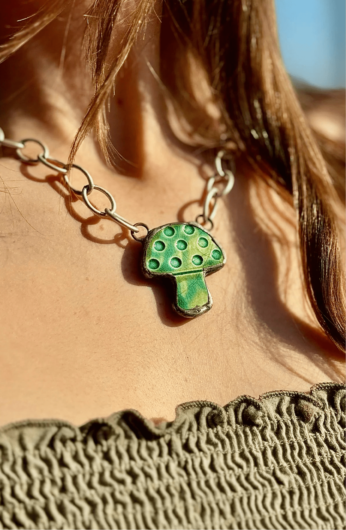 Shroomin Necklace - ivyandlavyboutique Art by Amy