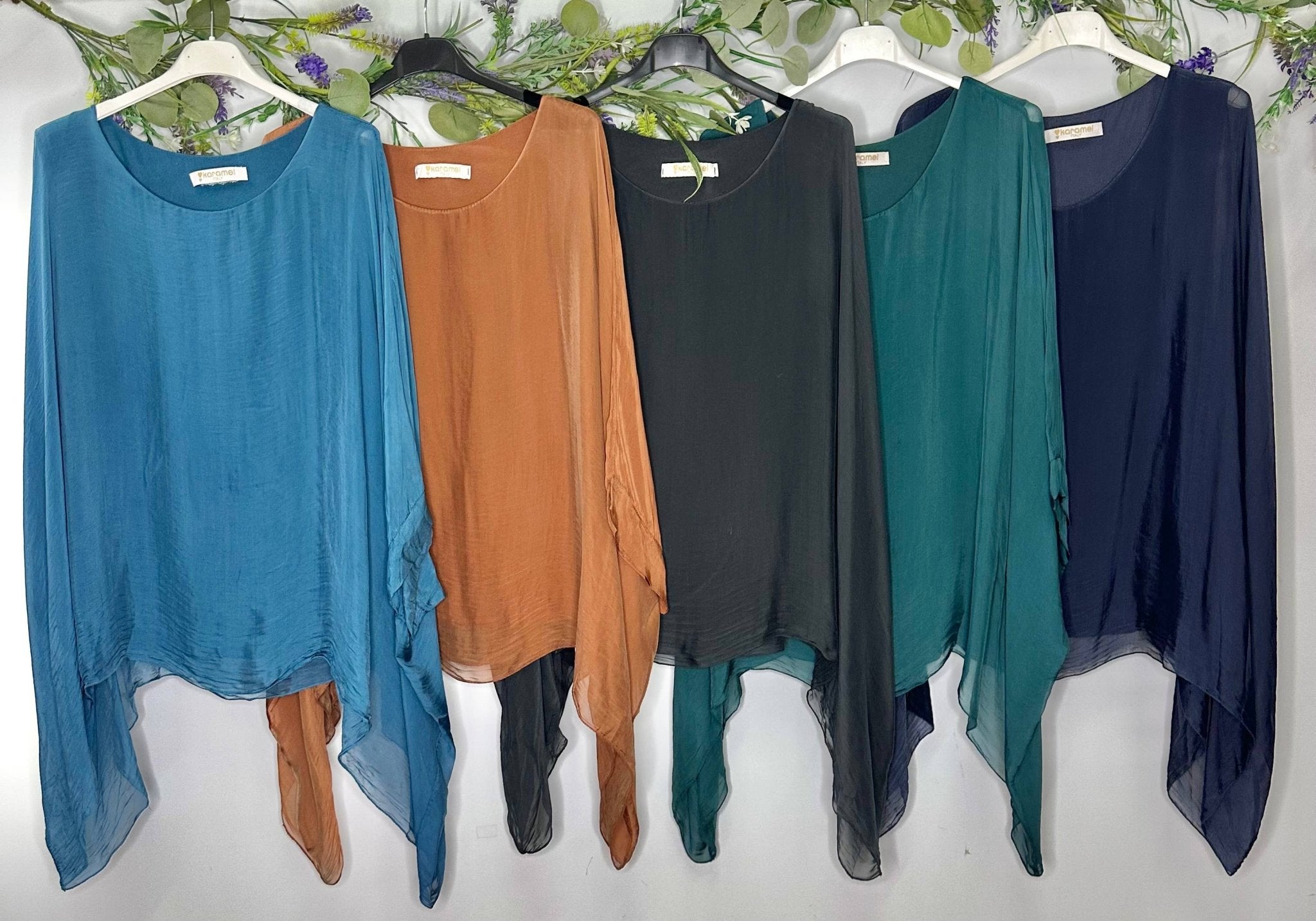 Silk Classic Everyday Top - ivyandlavyboutique Karamel Collection
