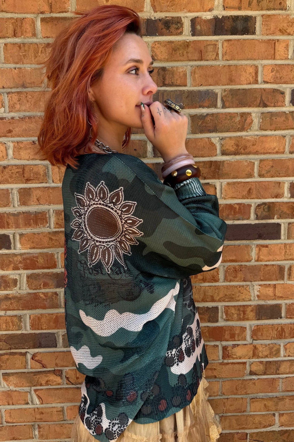 Skull Printed Sweater - ivyandlavyboutique LOOWIE
