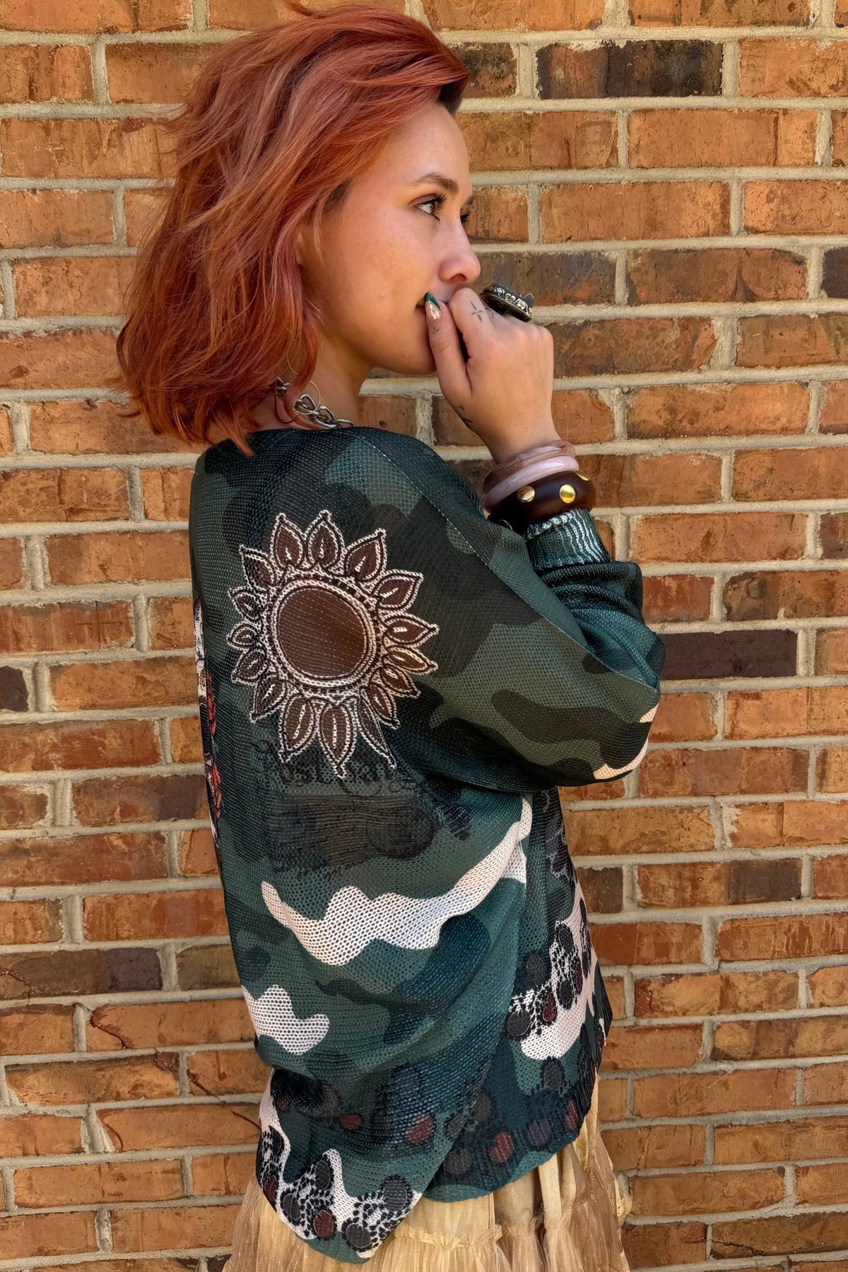 Skull Printed Sweater - ivyandlavyboutique LOOWIE