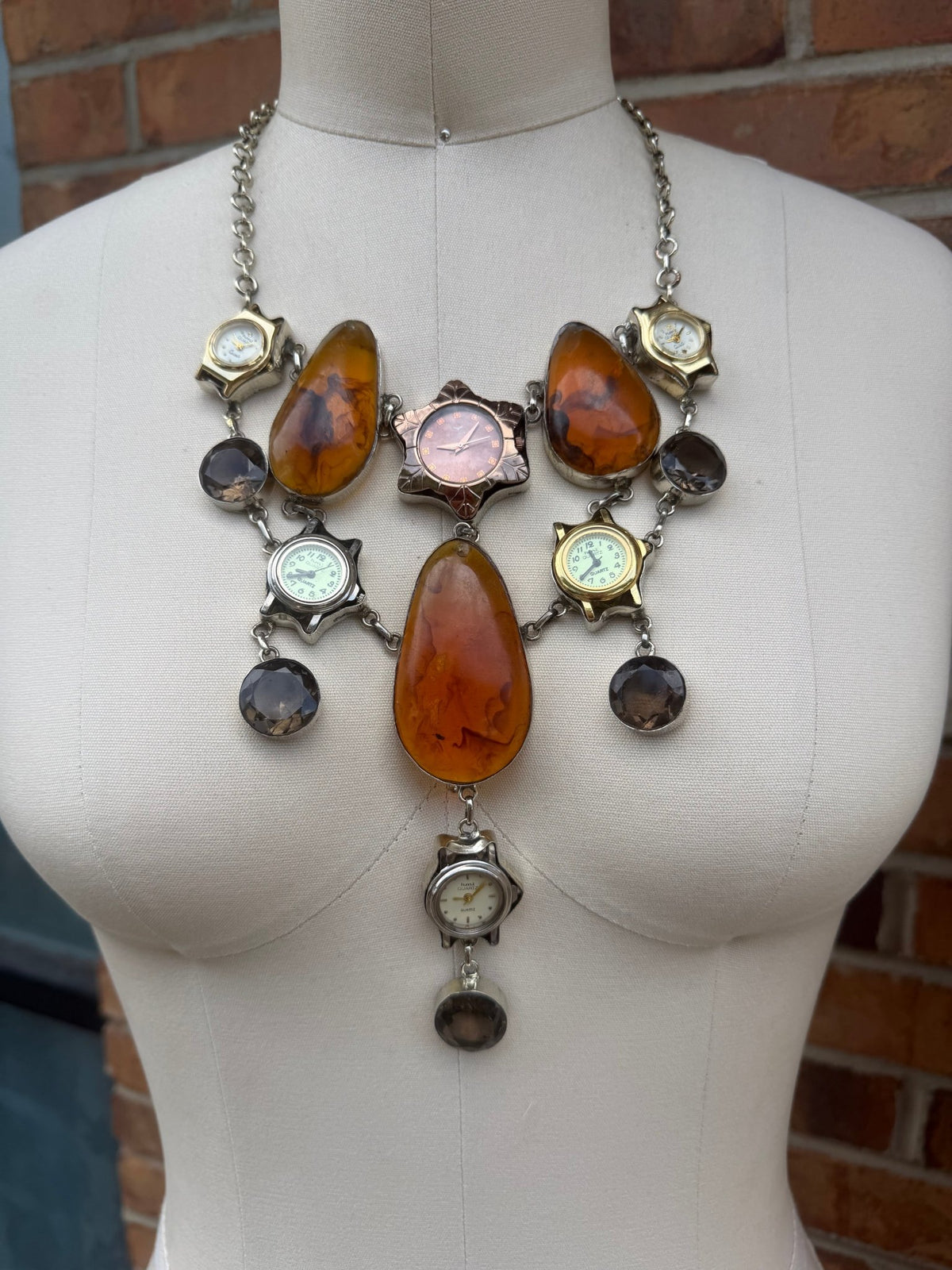 Slow it Down Time Resin Necklace - ivyandlavyboutique ivyandlavyboutique