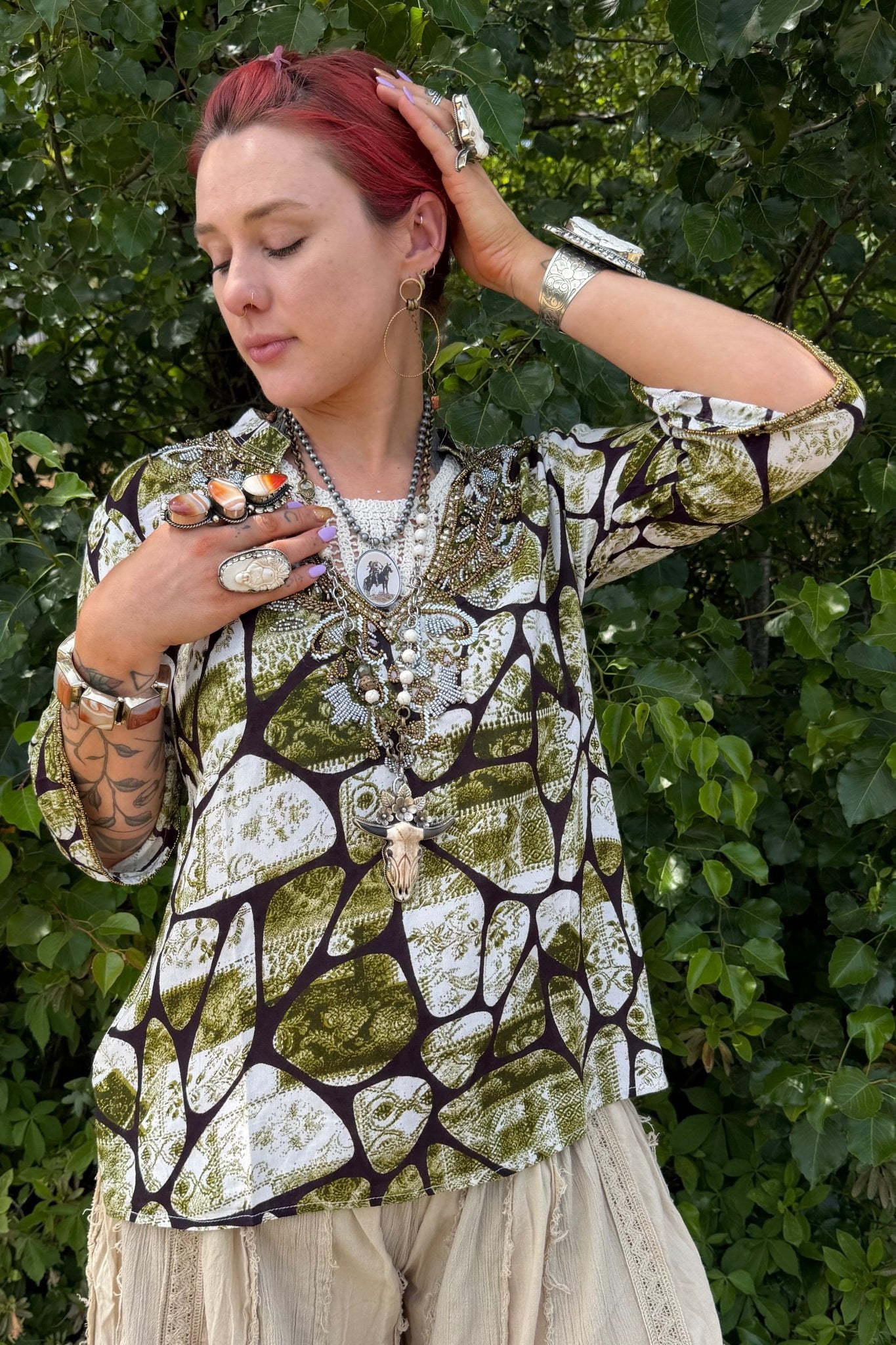 Snake Skin Jeweled Top - ivyandlavyboutique LA Skirts