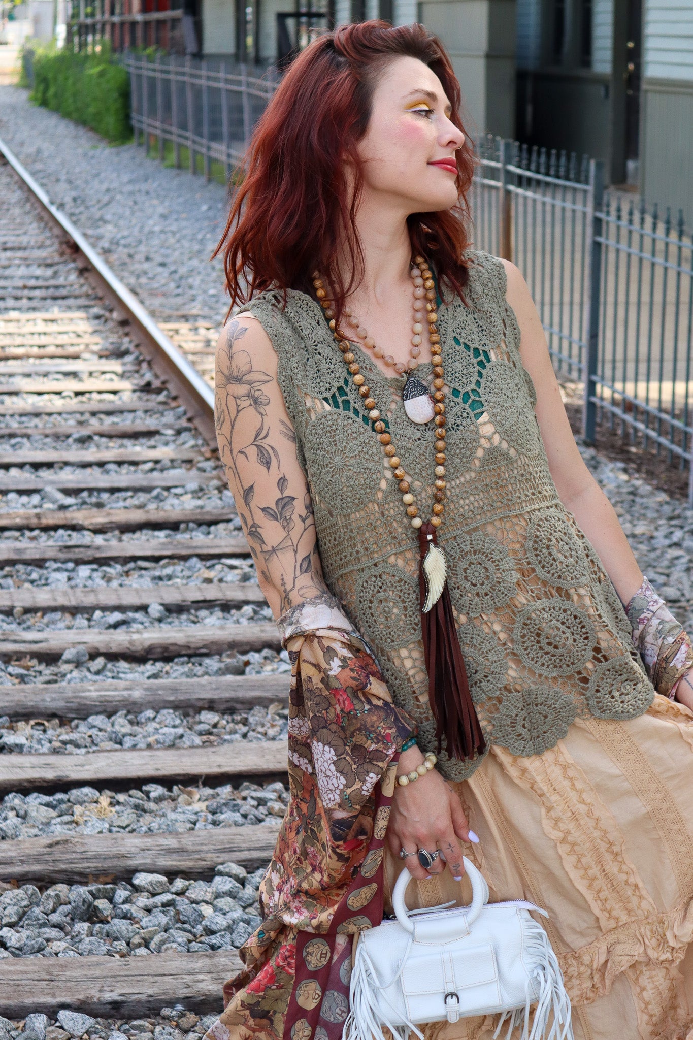 So Boho Crochet Lace Trim Long Back Pullover Vest - ivyandlavyboutique Leto Accessories