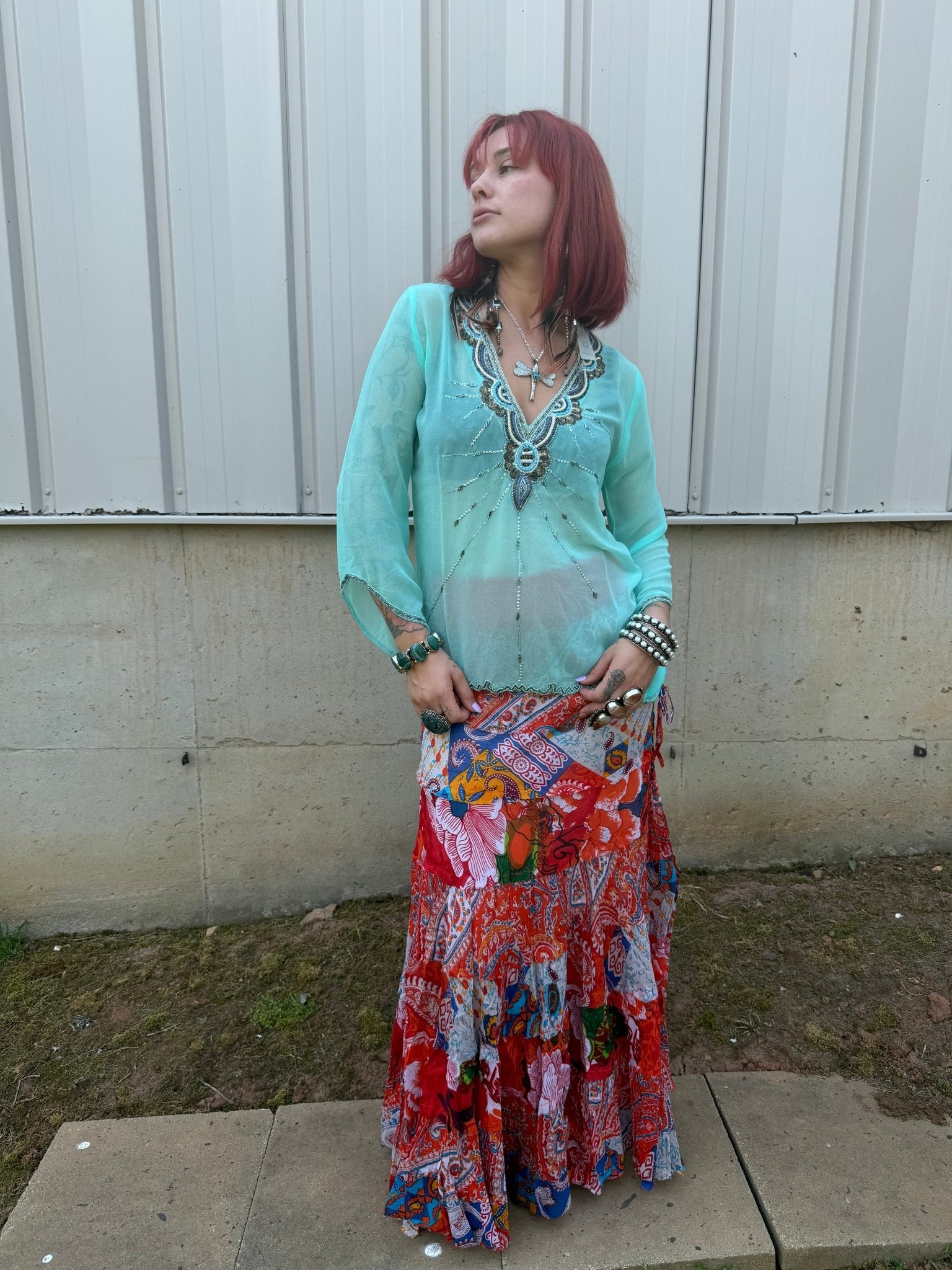 So Retro Orange Skirt - ivyandlavyboutique LA Skirts