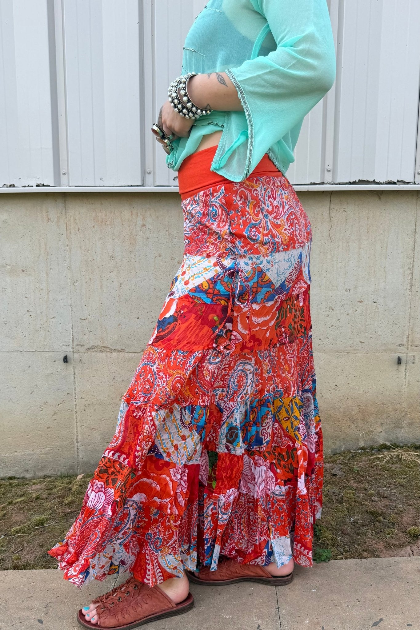 So Retro Orange Skirt - ivyandlavyboutique LA Skirts
