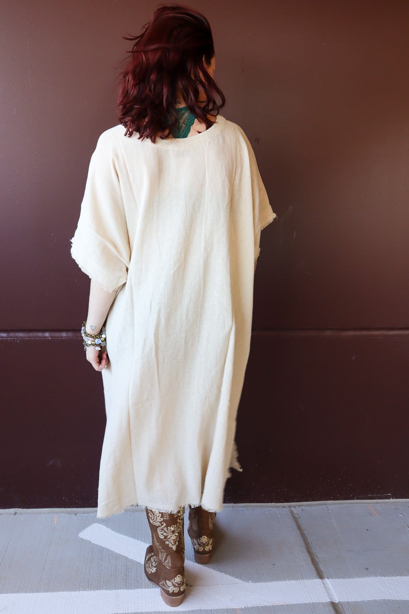 So Simple So Boho Kaftan Dress in Highlander Graphic - ivyandlavyboutique LeParisPetit by I Love Linen