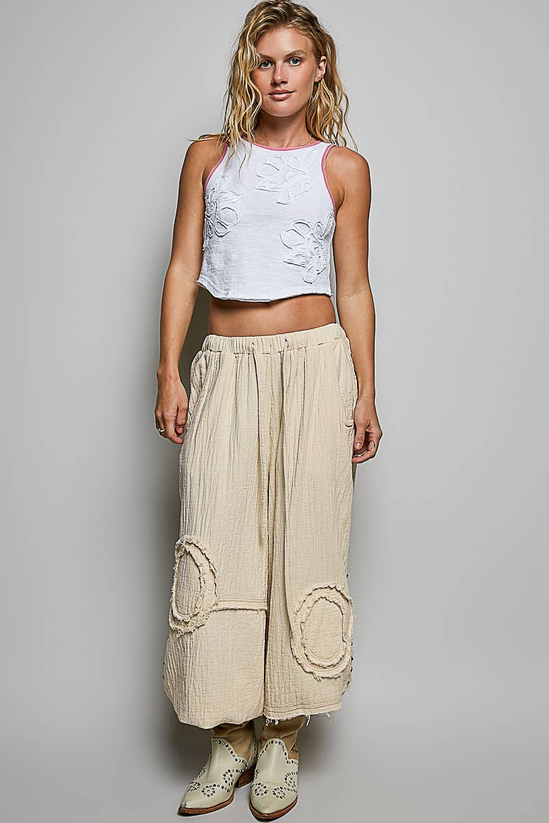 So Simple So Sweet Roundneck w/ Embroidered Crop Top - ivyandlavyboutique Pol Clothing