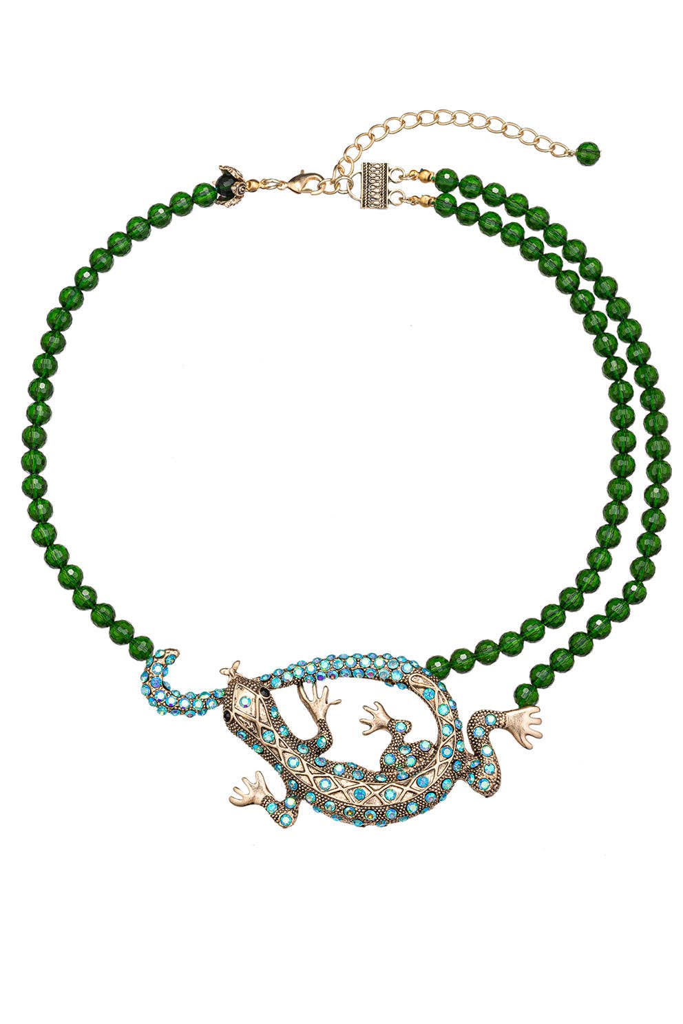 Sofia Gecko Beaded Necklace - ivyandlavyboutique Eye Candy Los Angeles