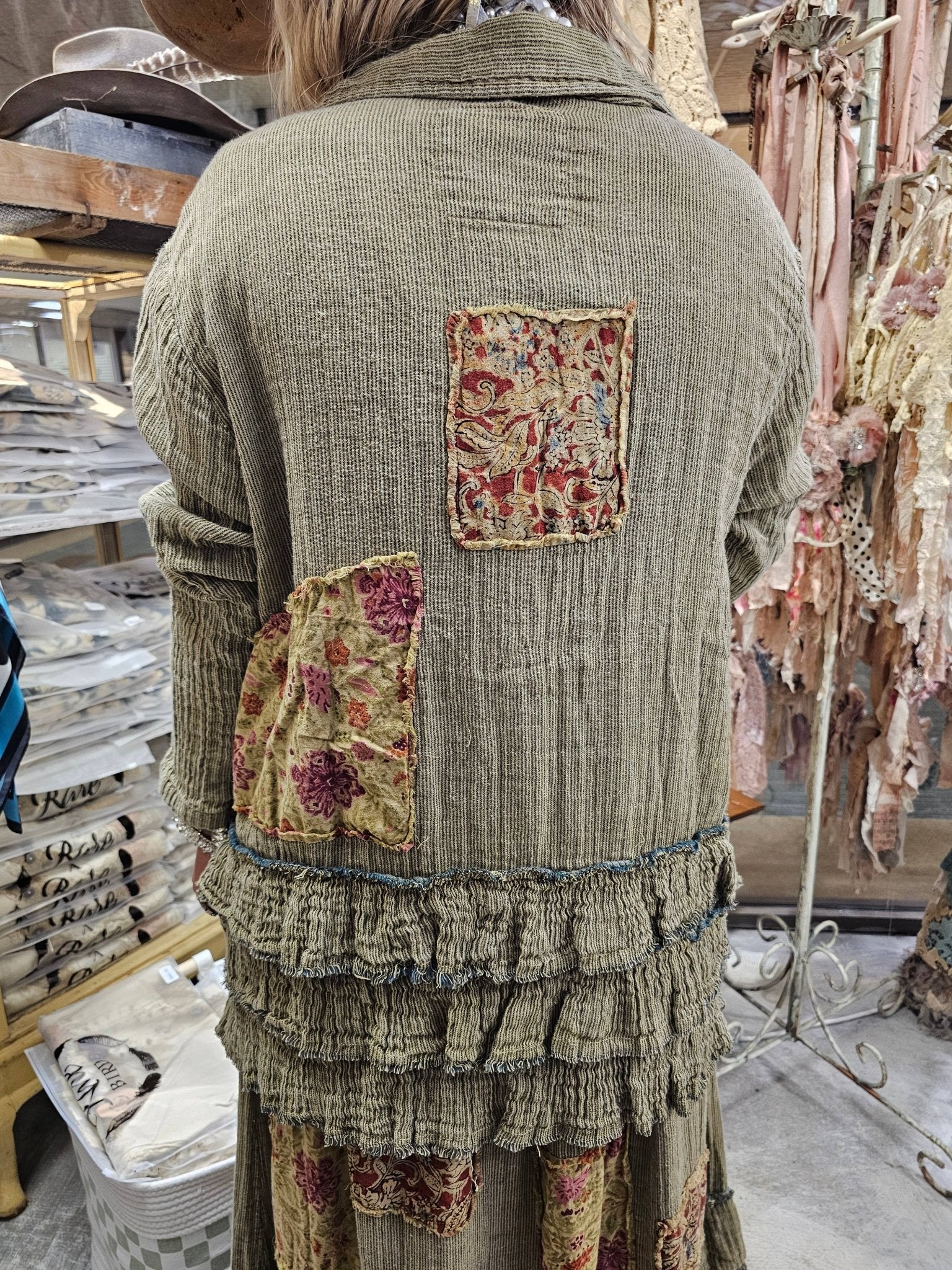 Soft Ruffle Patch Jacket - ivyandlavyboutique A Rare Bird Shop