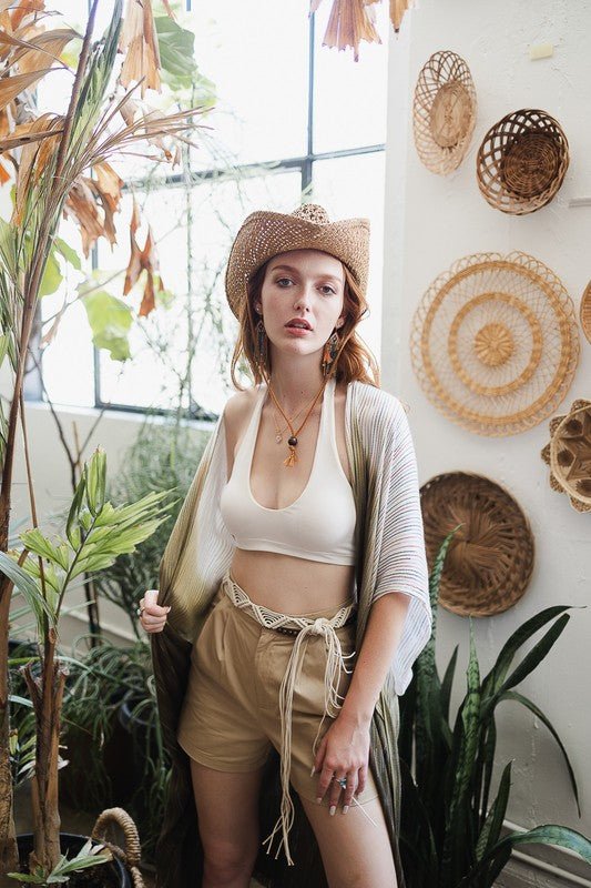 Solid Padded Halter Bralette - ivyandlavyboutique Leto Accessories