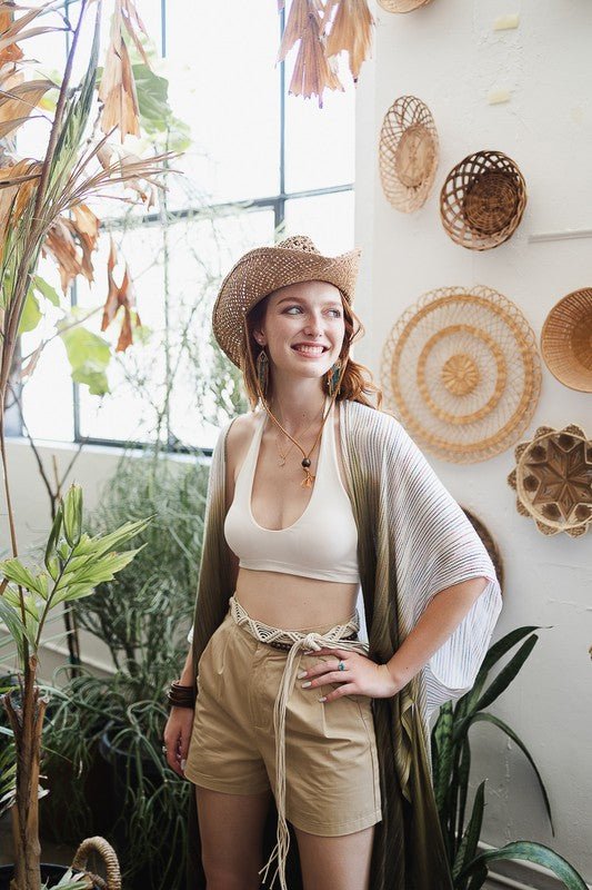 Solid Padded Halter Bralette - ivyandlavyboutique Leto Accessories