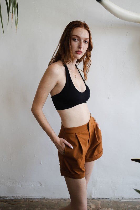 Solid Padded Halter Bralette - ivyandlavyboutique Leto Accessories