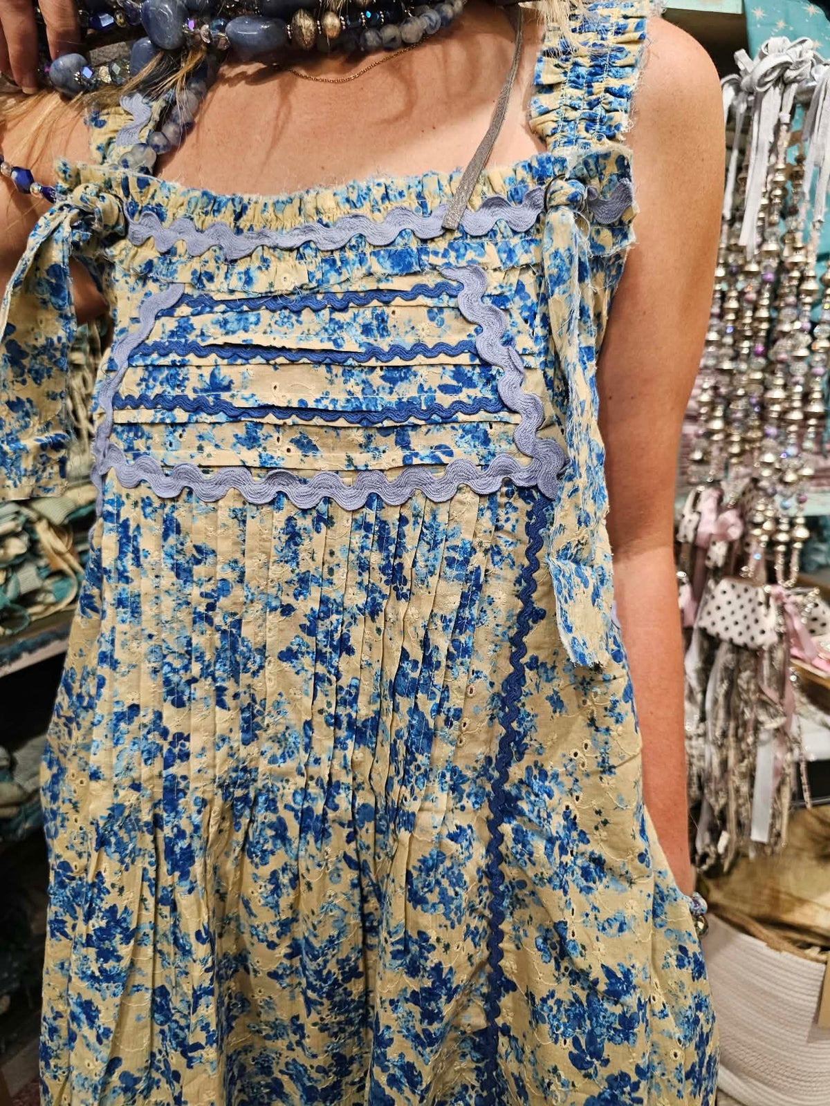 Songbird Blue Dress - Boho Wanderlust Boutique A Rare Bird Shop
