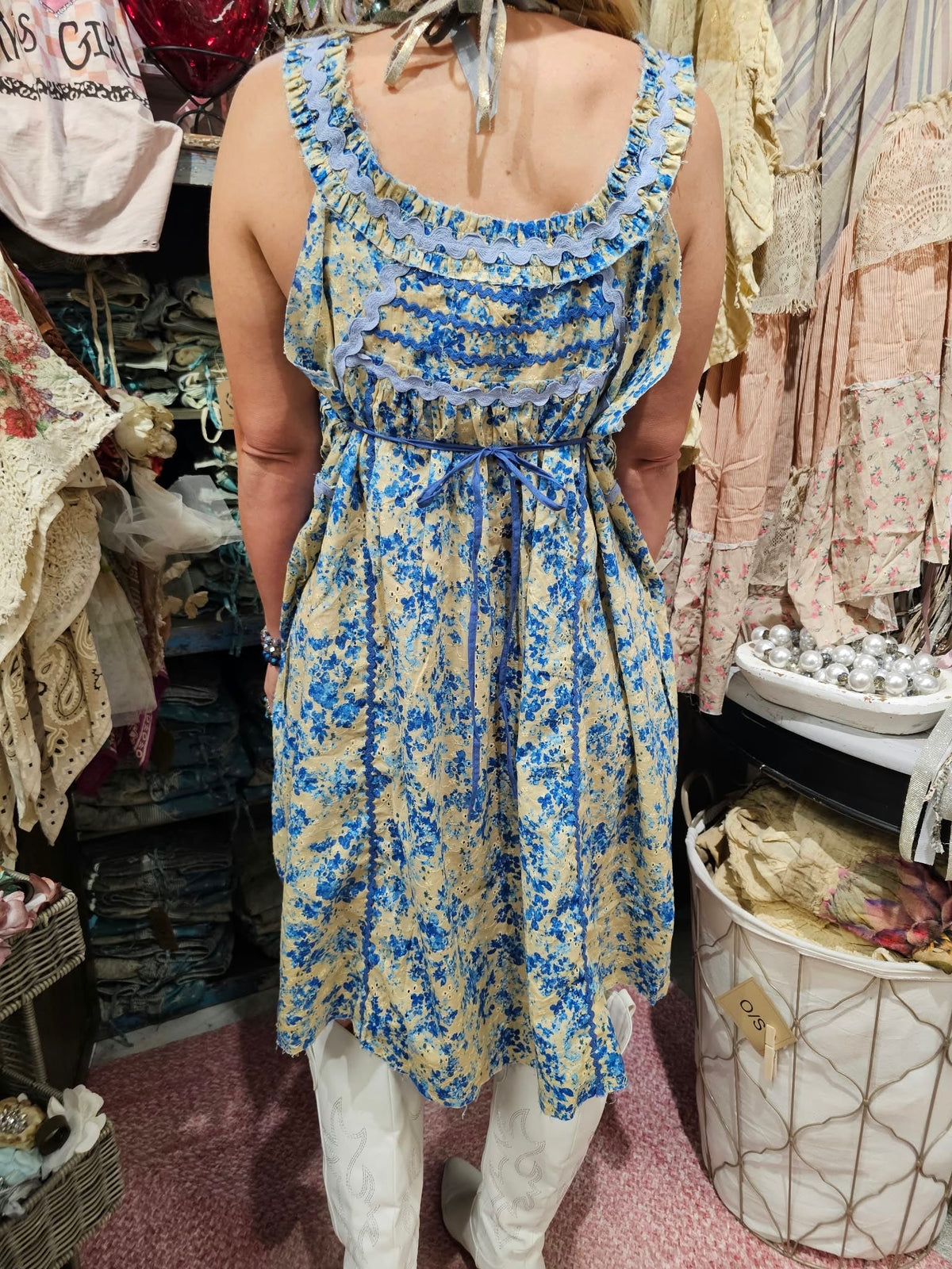 Songbird Blue Dress - Boho Wanderlust Boutique A Rare Bird Shop