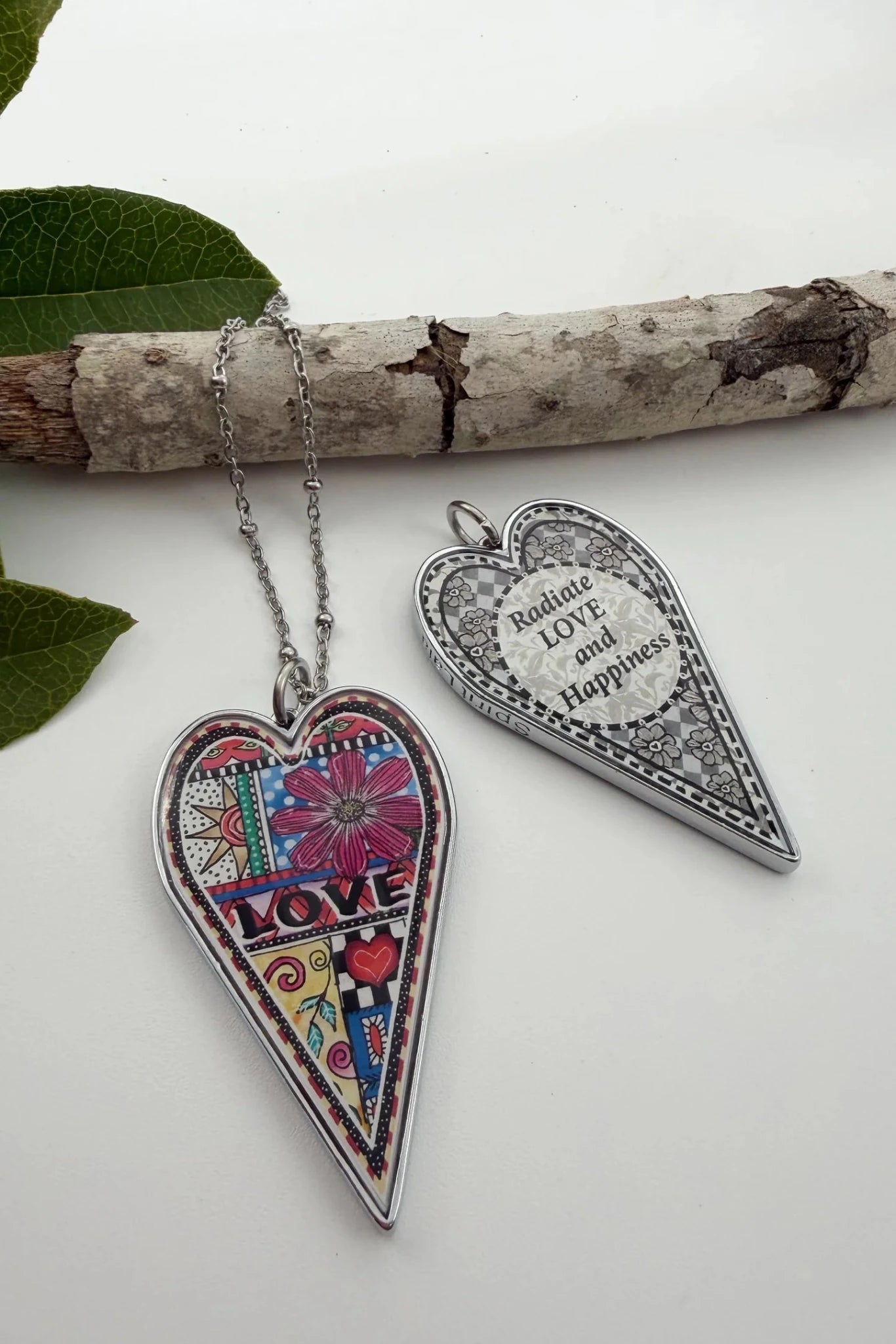Spirit Lala: Large Colorful Love Heart Pendant Necklace - ivyandlavyboutique Spirit Lala