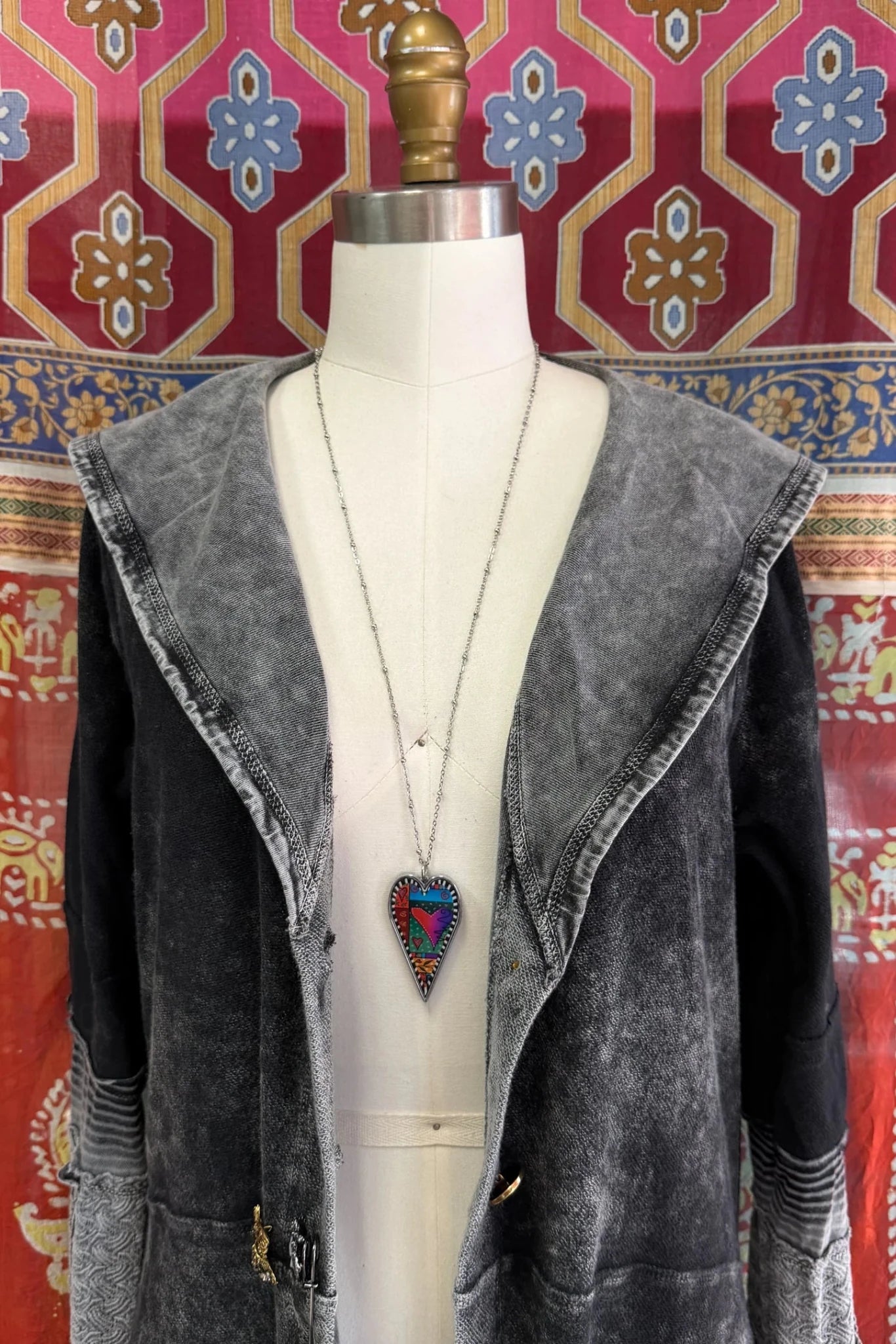 Spirit Lala: Large Colorful Wild Heart Pendant Necklace - ivyandlavyboutique Spirit Lala