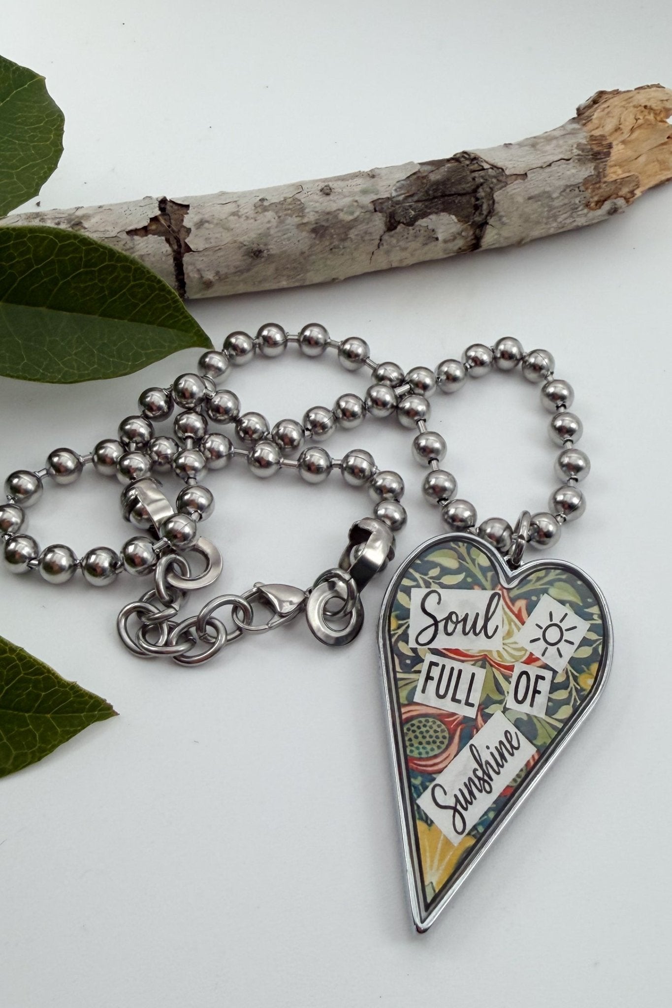Spirit Lala: Large Dove Heart Pendant Necklace - ivyandlavyboutique Spirit Lala