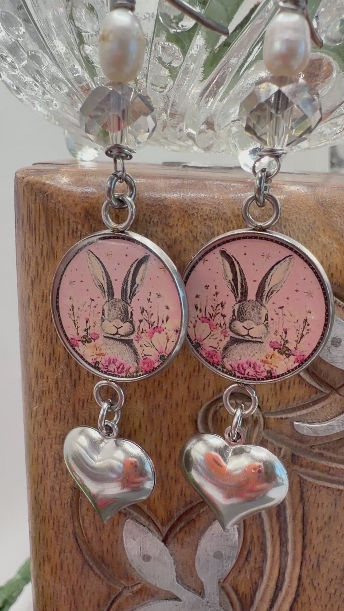 Spirit Lala: Rabbit Pop Art Charm Drop Earrings - ivyandlavyboutique Spirit Lala
