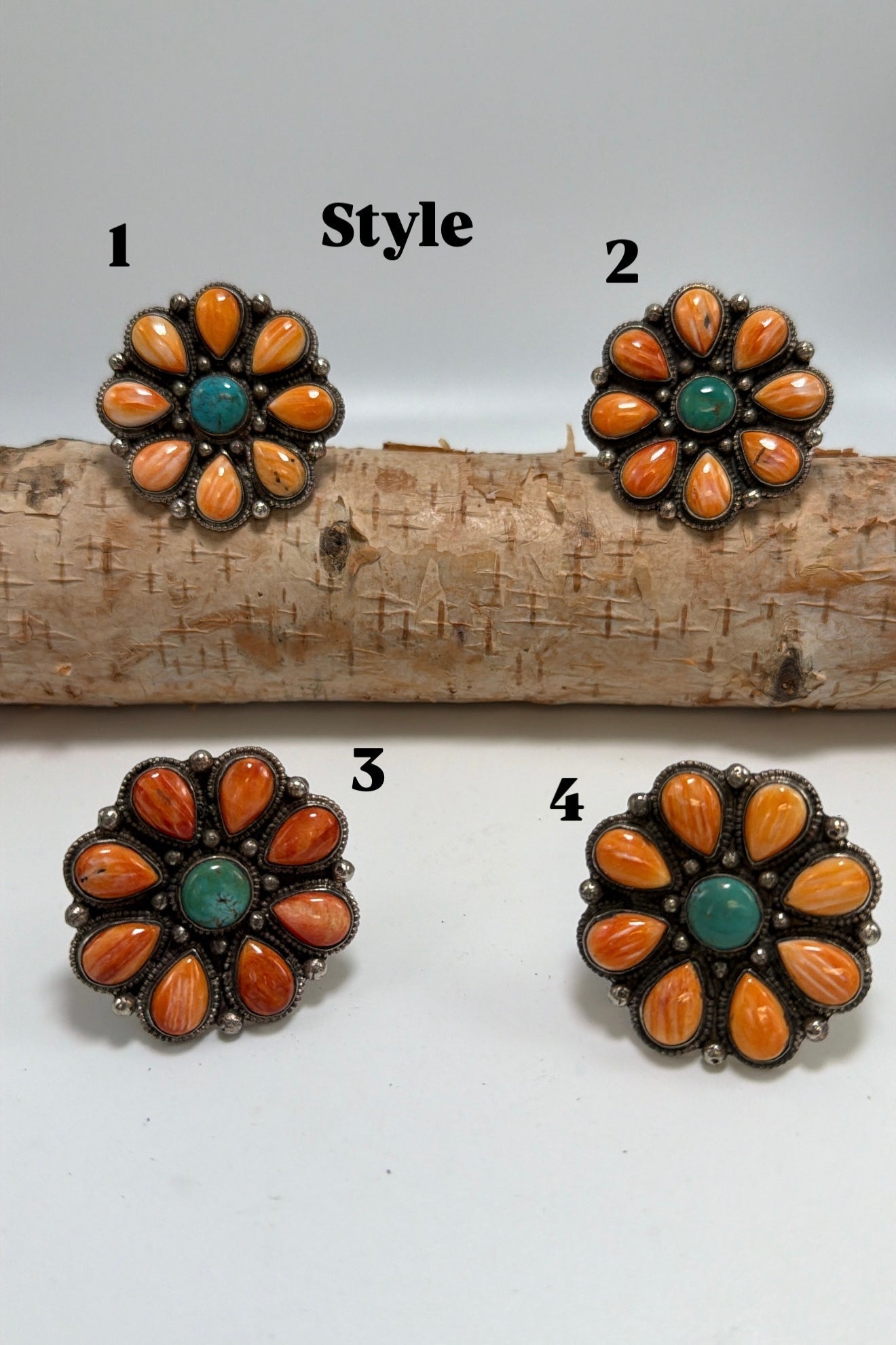 Squash Blossom in Orange Flower Ring - ivyandlavyboutique ivyandlavyboutique