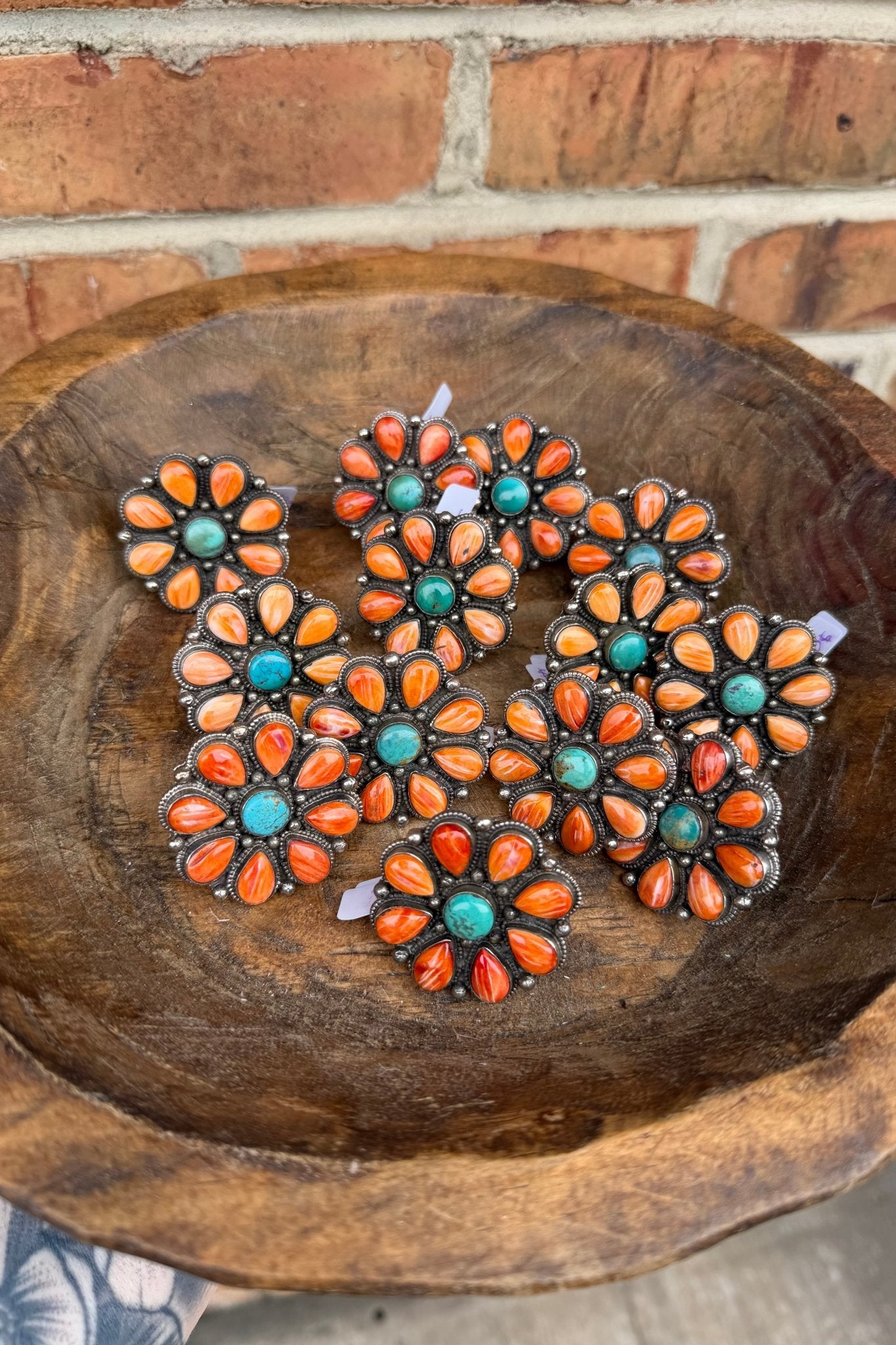 Squash Blossom in Orange Flower Ring - ivyandlavyboutique ivyandlavyboutique