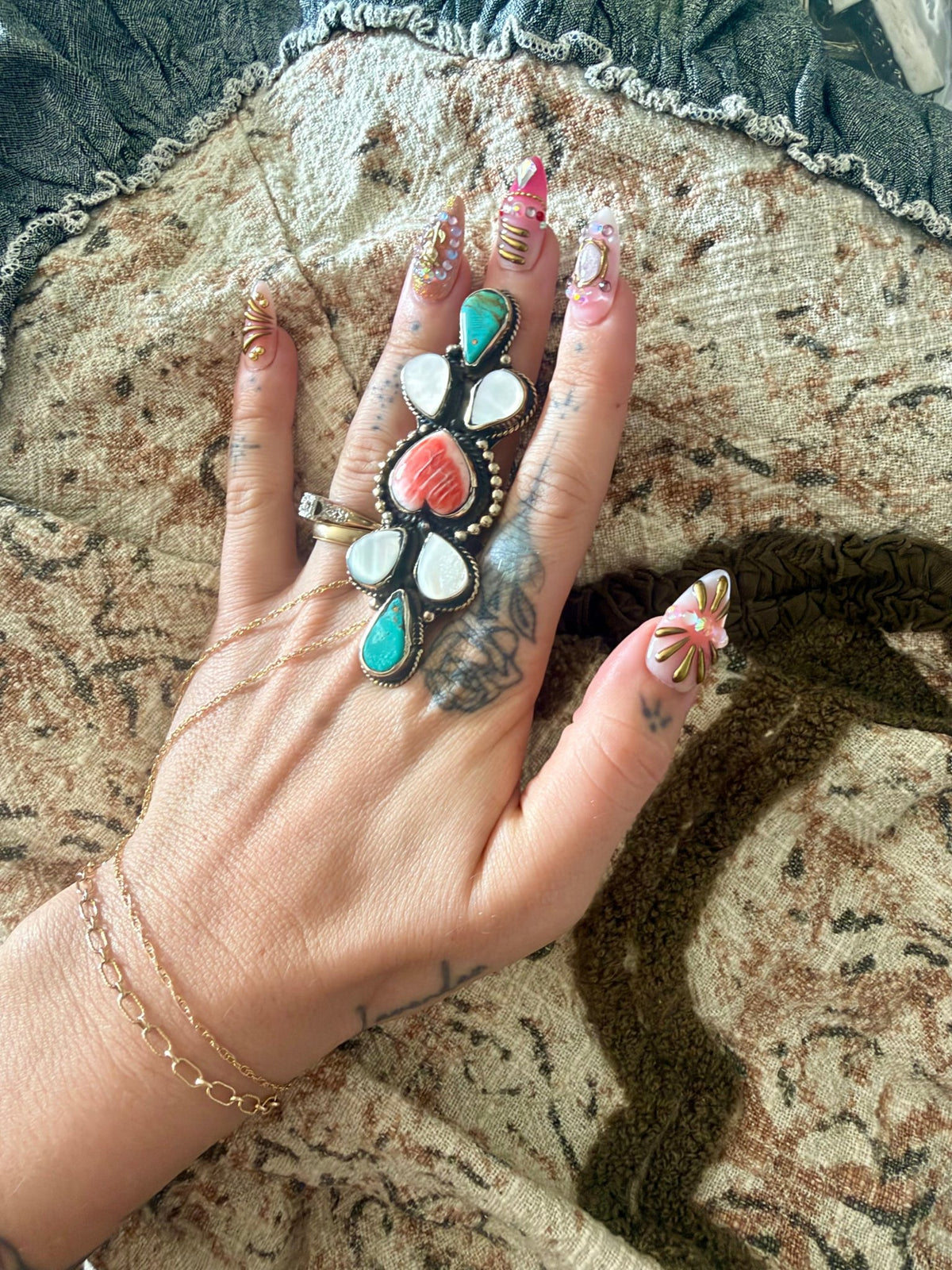 Stacked Heart Ring - Combo 1 - Boho Wanderlust Boutique ivyandlavyboutique