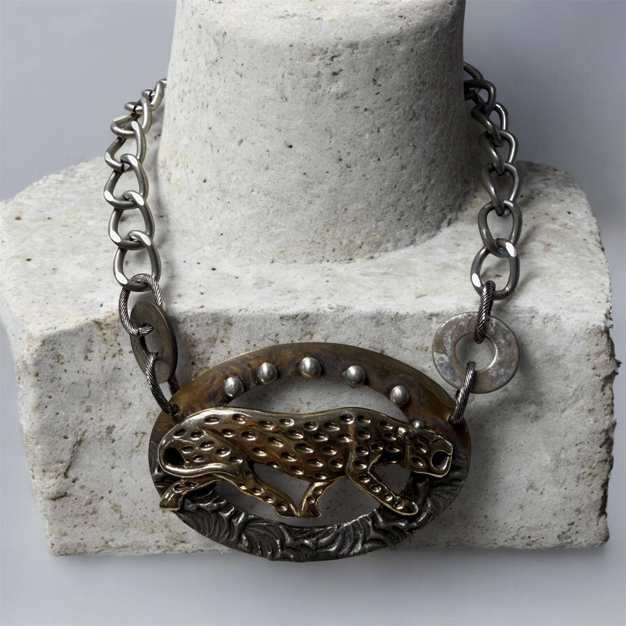 Stalking Her Prey Necklace - ivyandlavyboutique Art by Amy