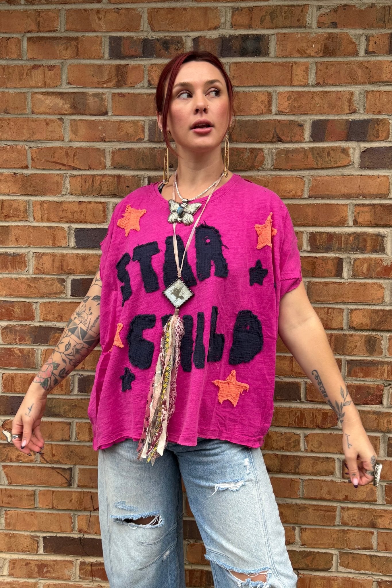 Star Child Short Sleeve Top - ivyandlavyboutique ivyandlavyboutique