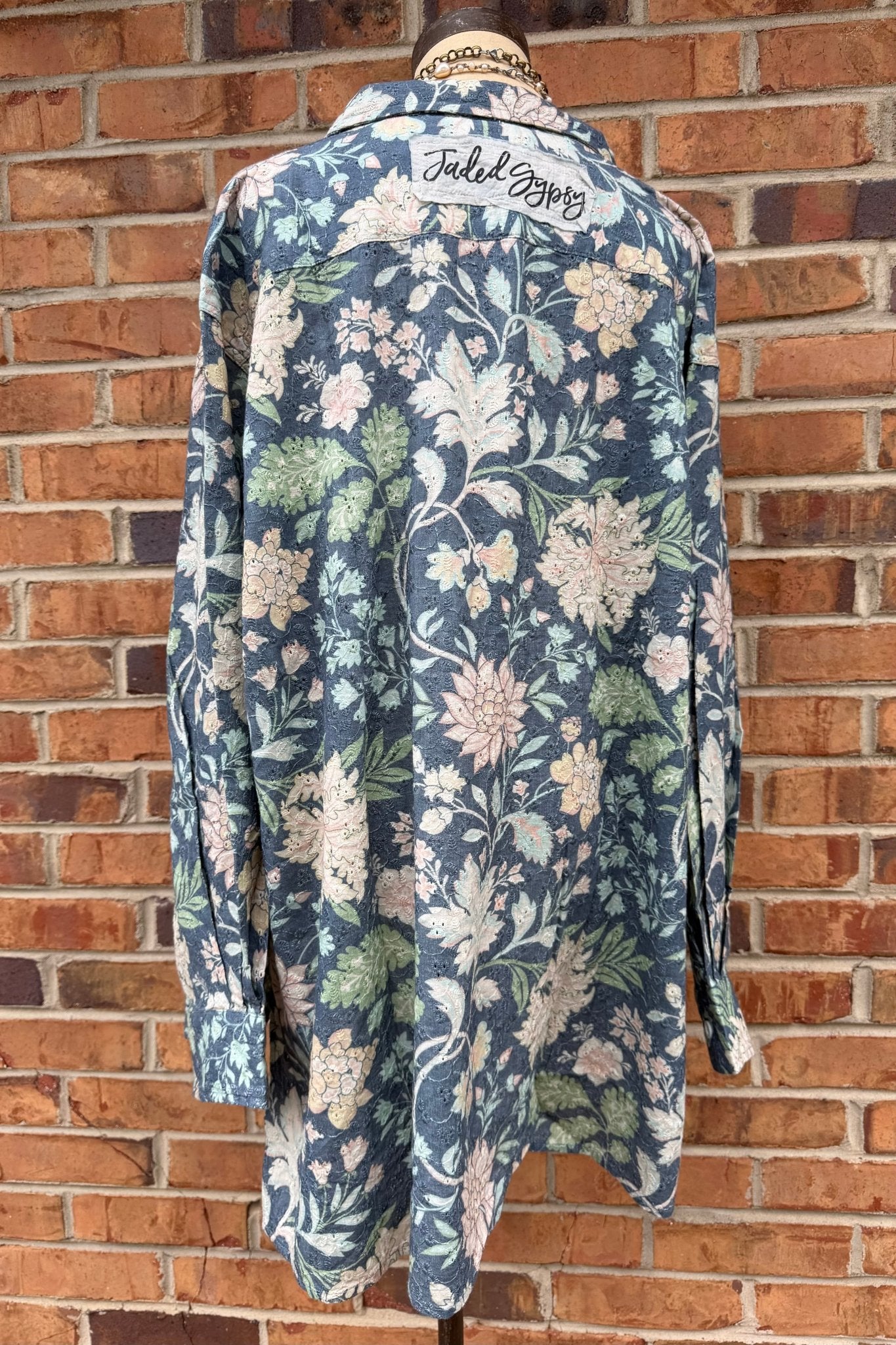 Star Gazing Top - Blue Floral - ivyandlavyboutique Jaded Gypsy