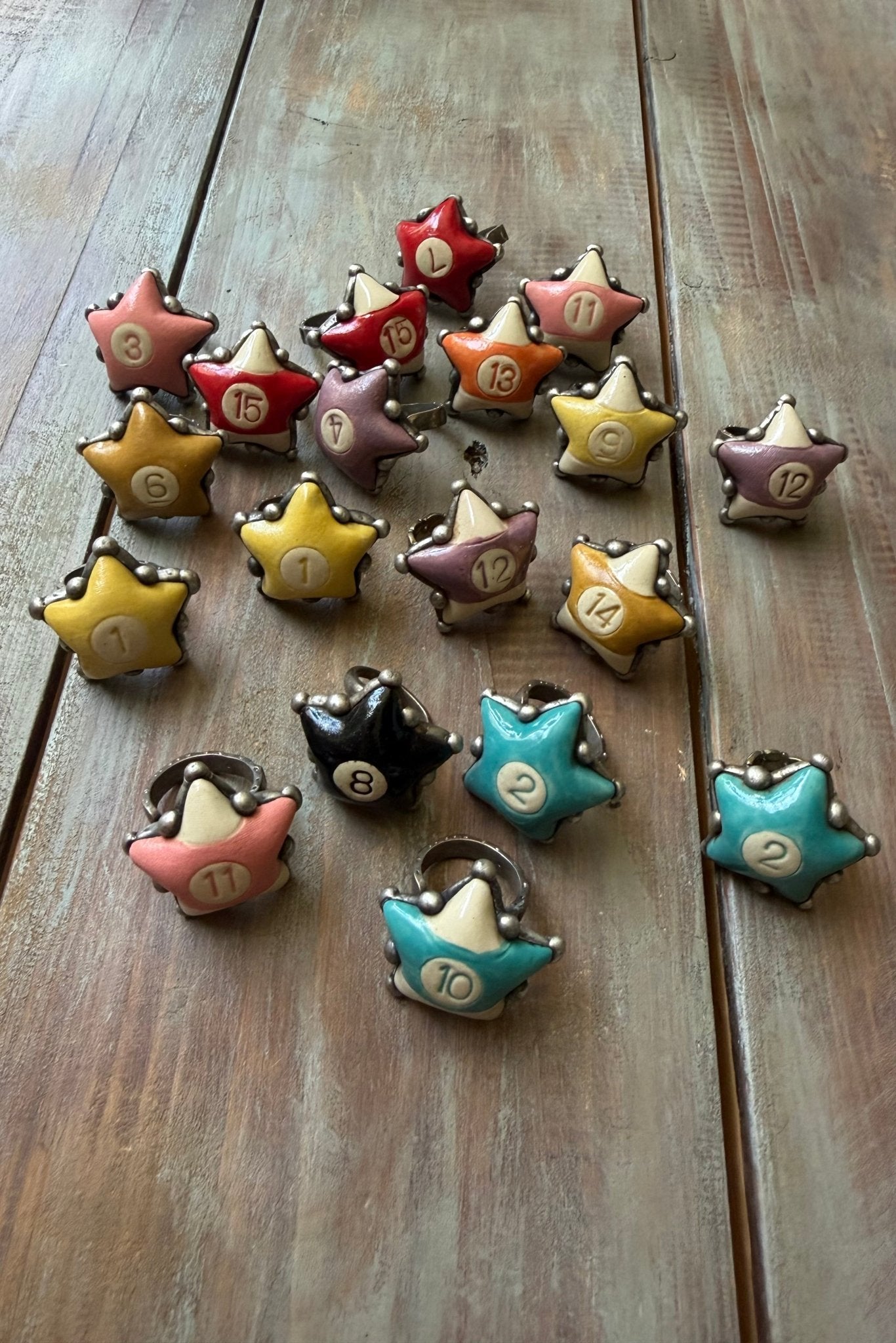 Star Power Abstract Pottery Ring - ivyandlavyboutique Art by Amy